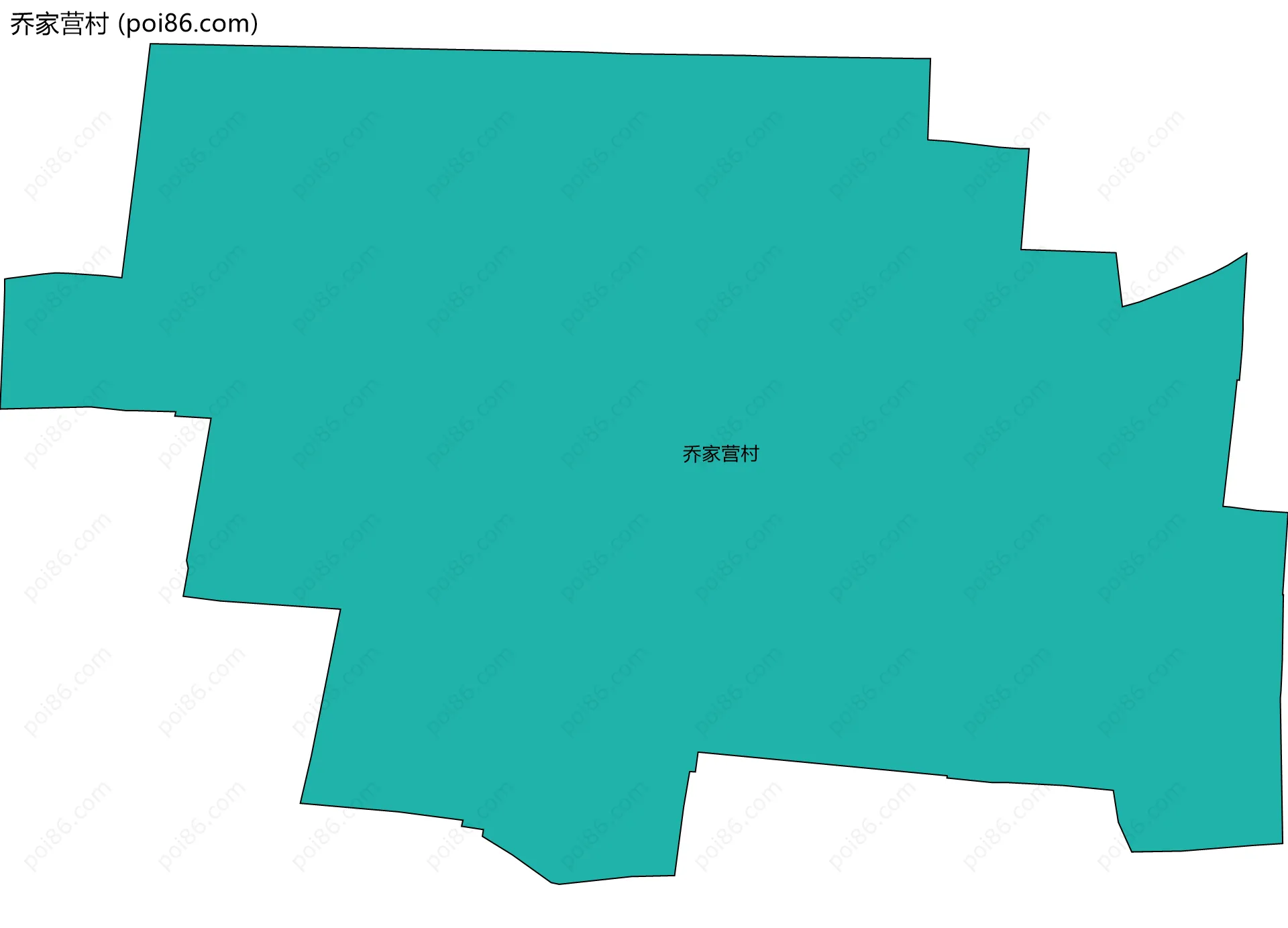 乔家营村边界地图