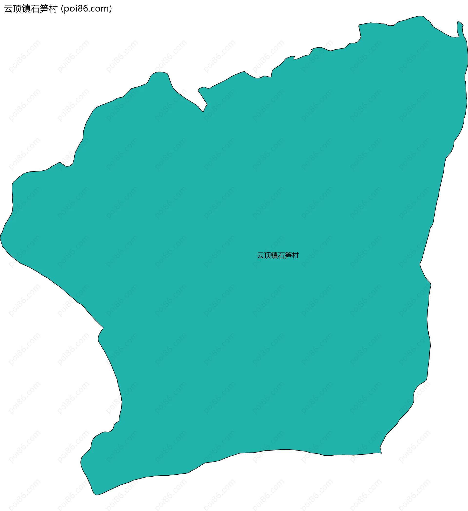 云顶镇石笋村边界地图