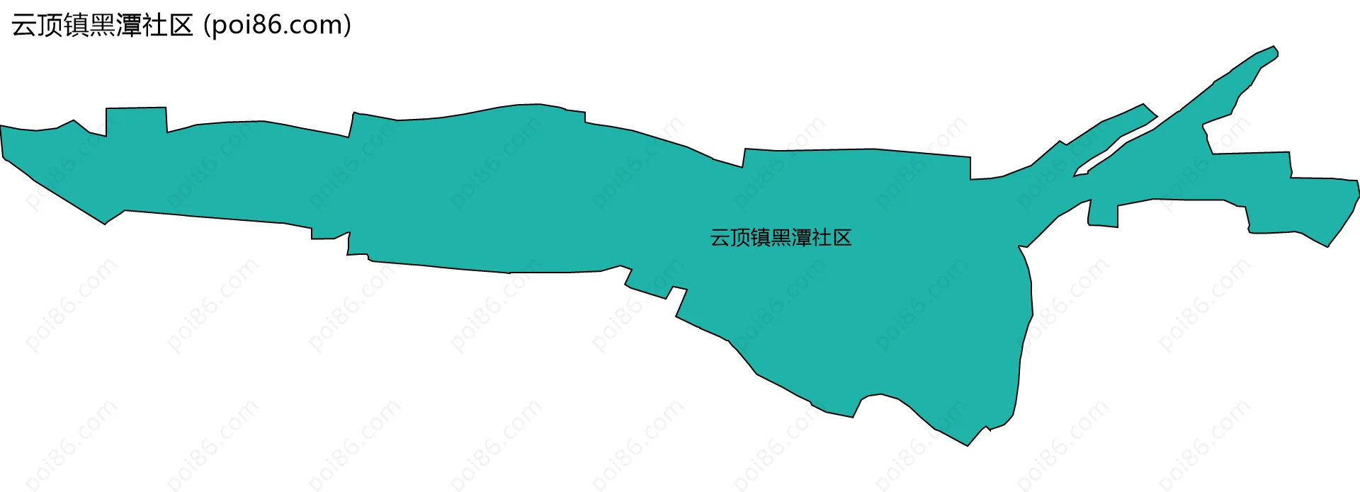 云顶镇黑潭社区边界地图