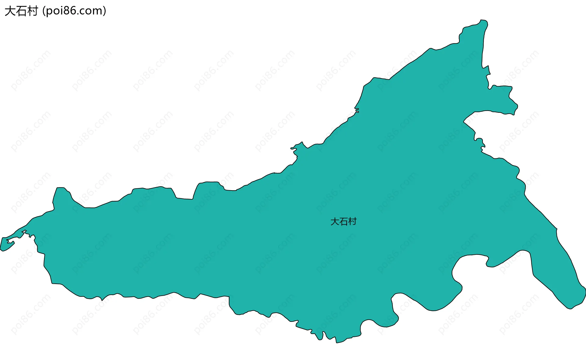 大石村边界地图