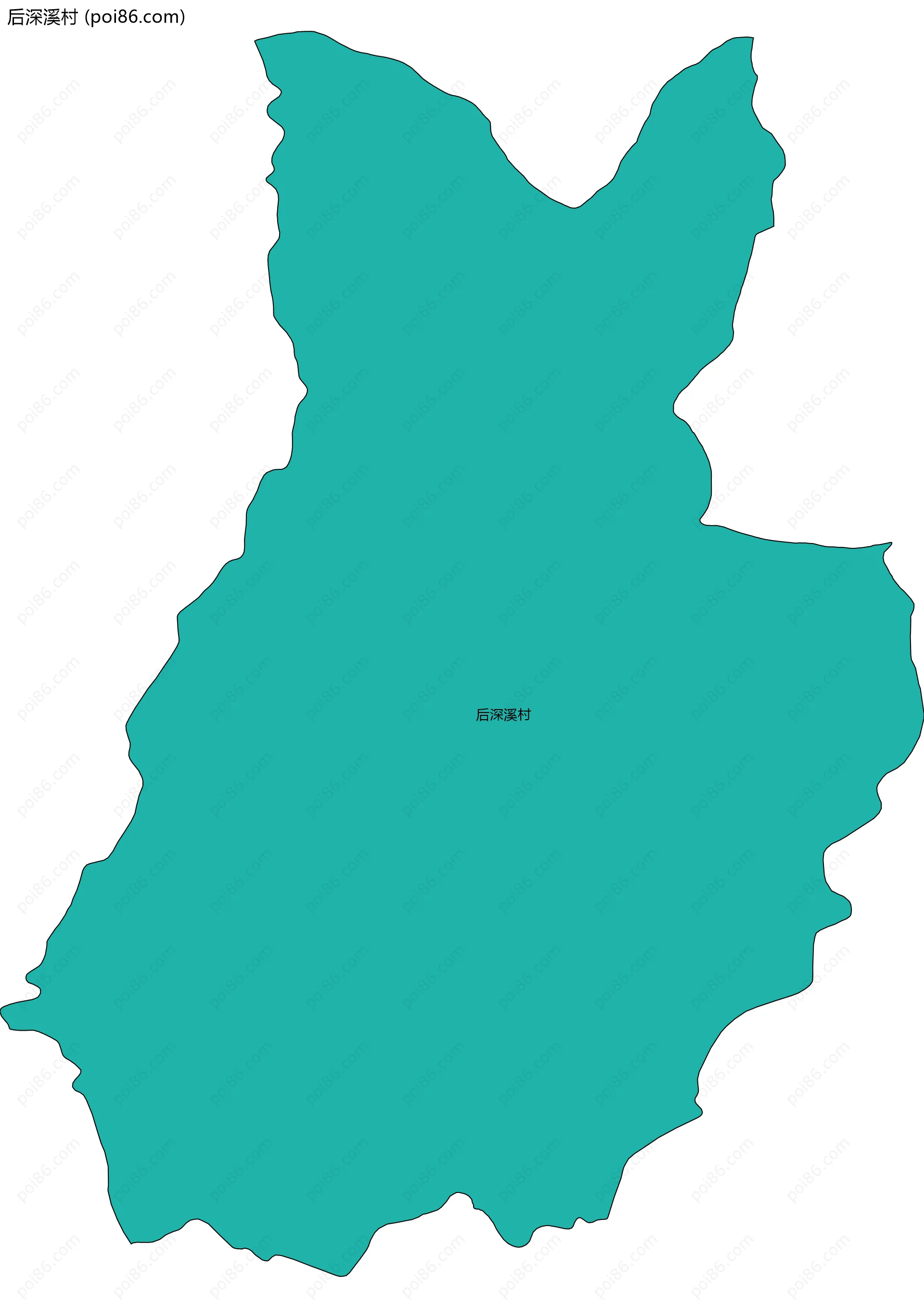 后深溪村边界地图