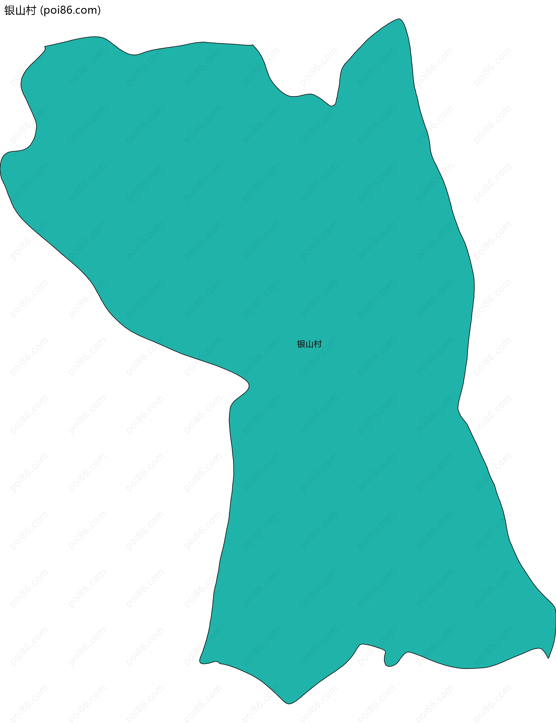 银山村边界地图