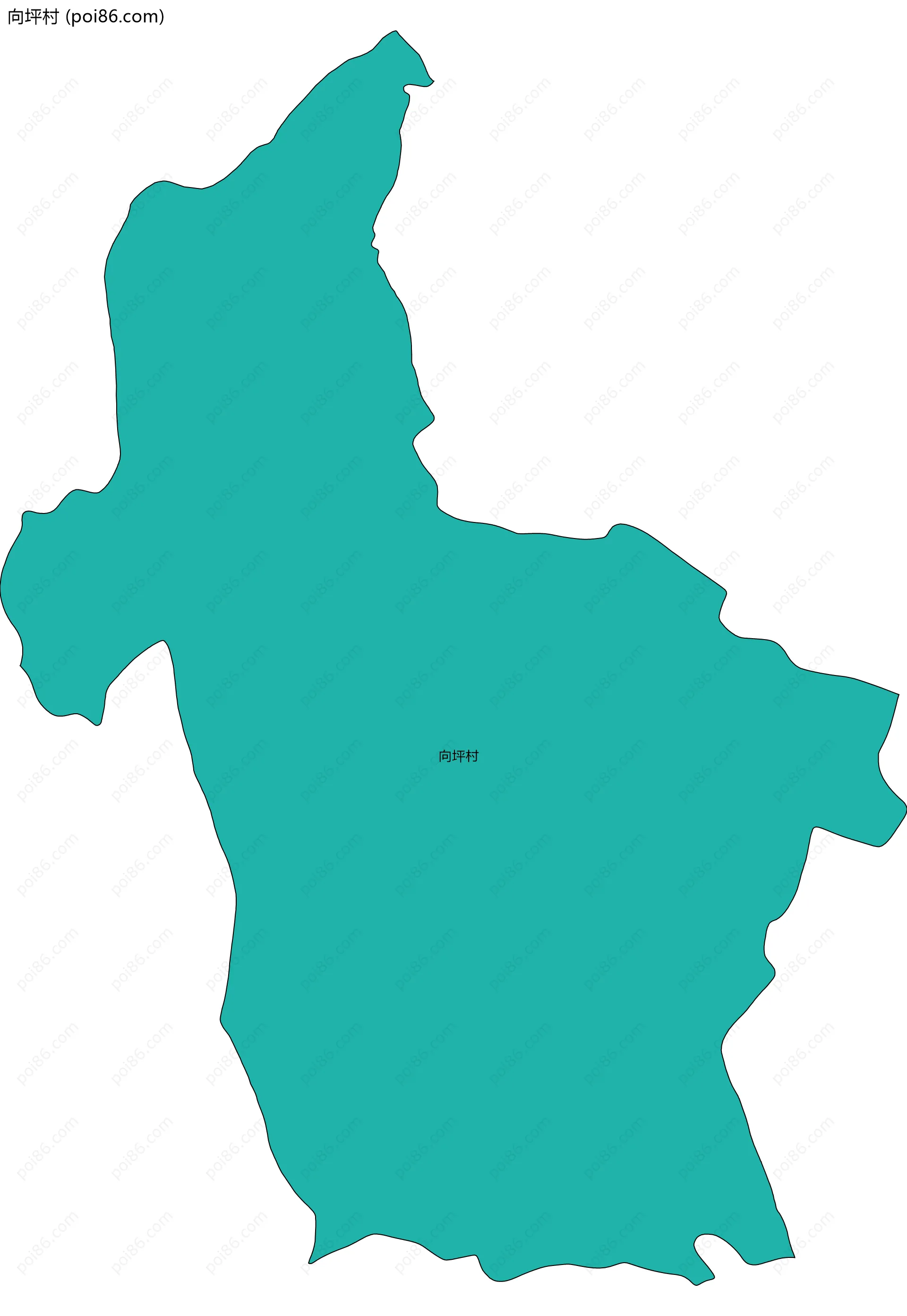 向坪村边界地图