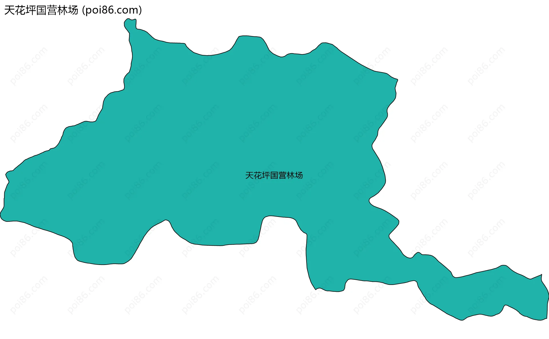 天花坪国营林场边界地图
