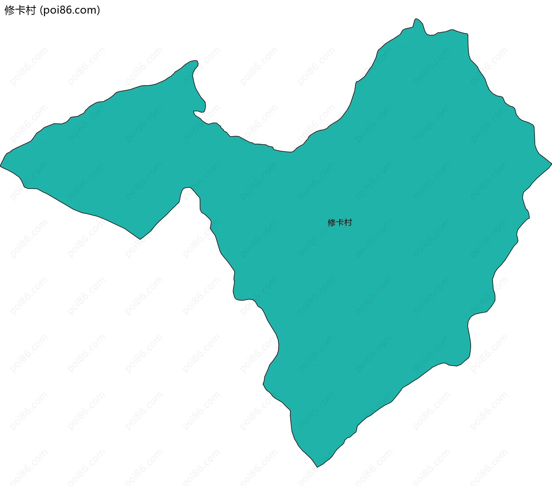 修卡村边界地图