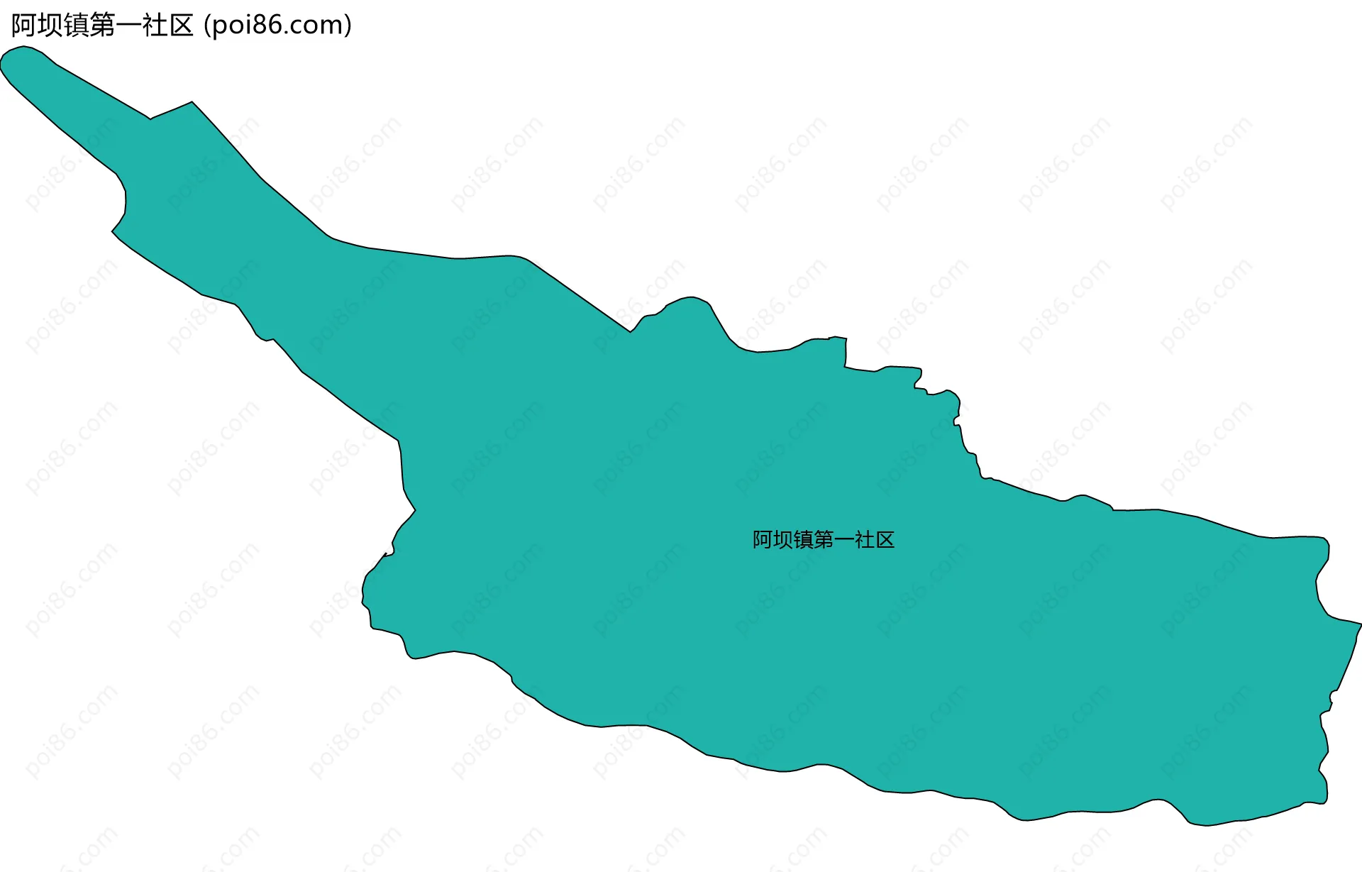 阿坝镇第一社区边界地图