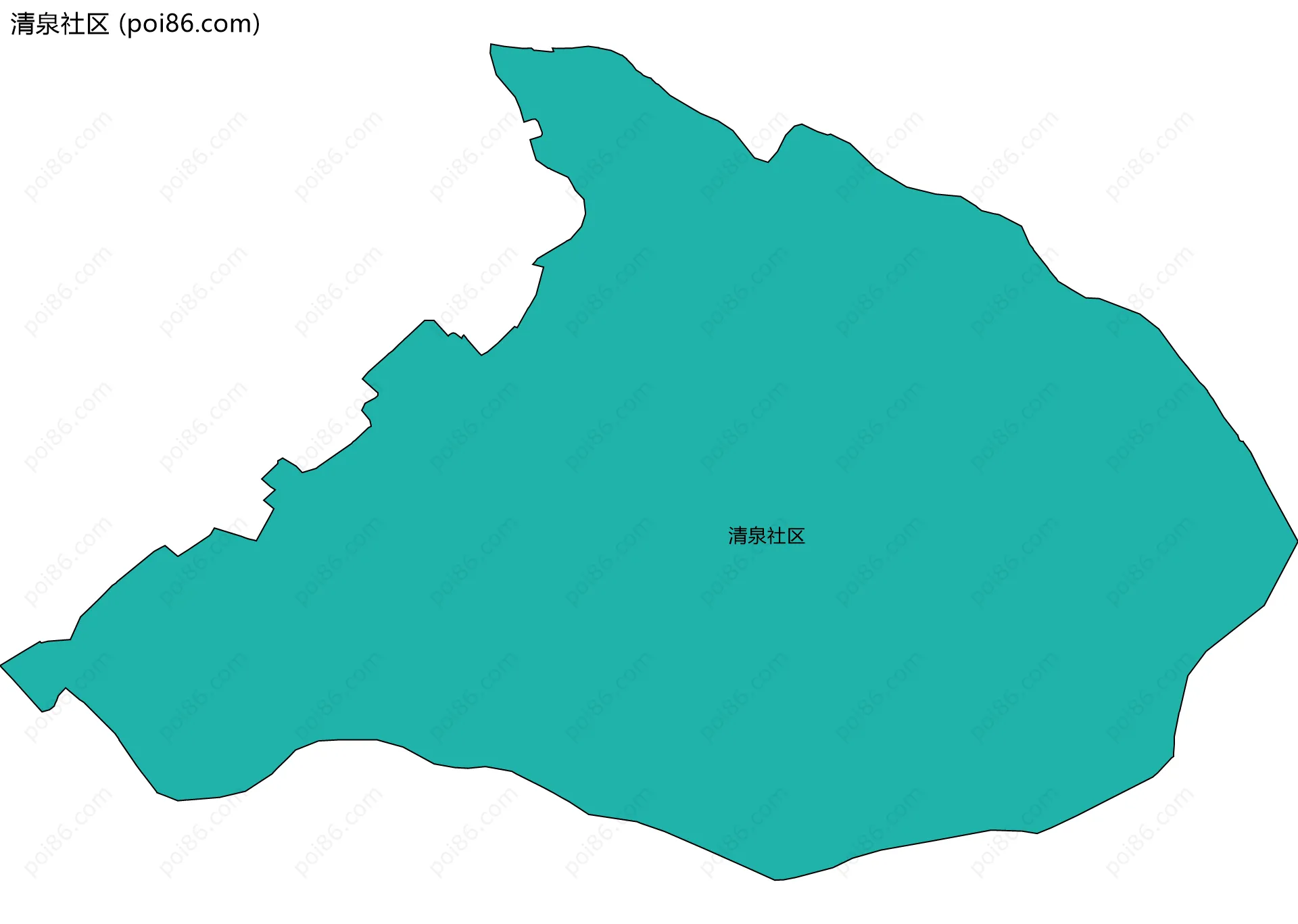 清泉社区边界地图