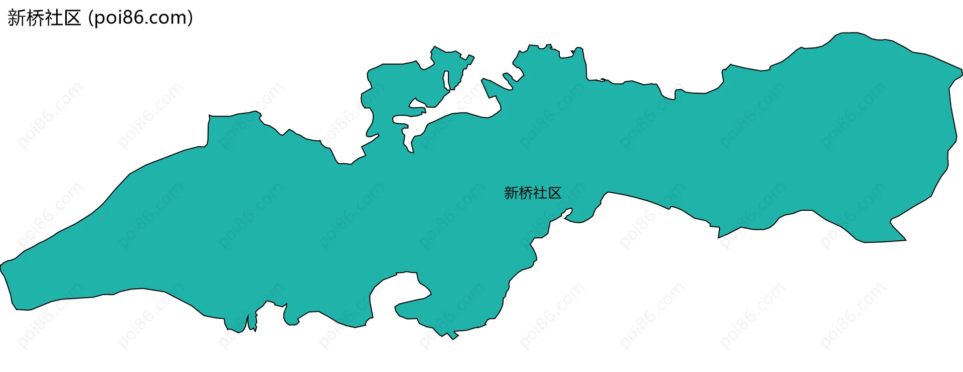 新桥社区边界地图