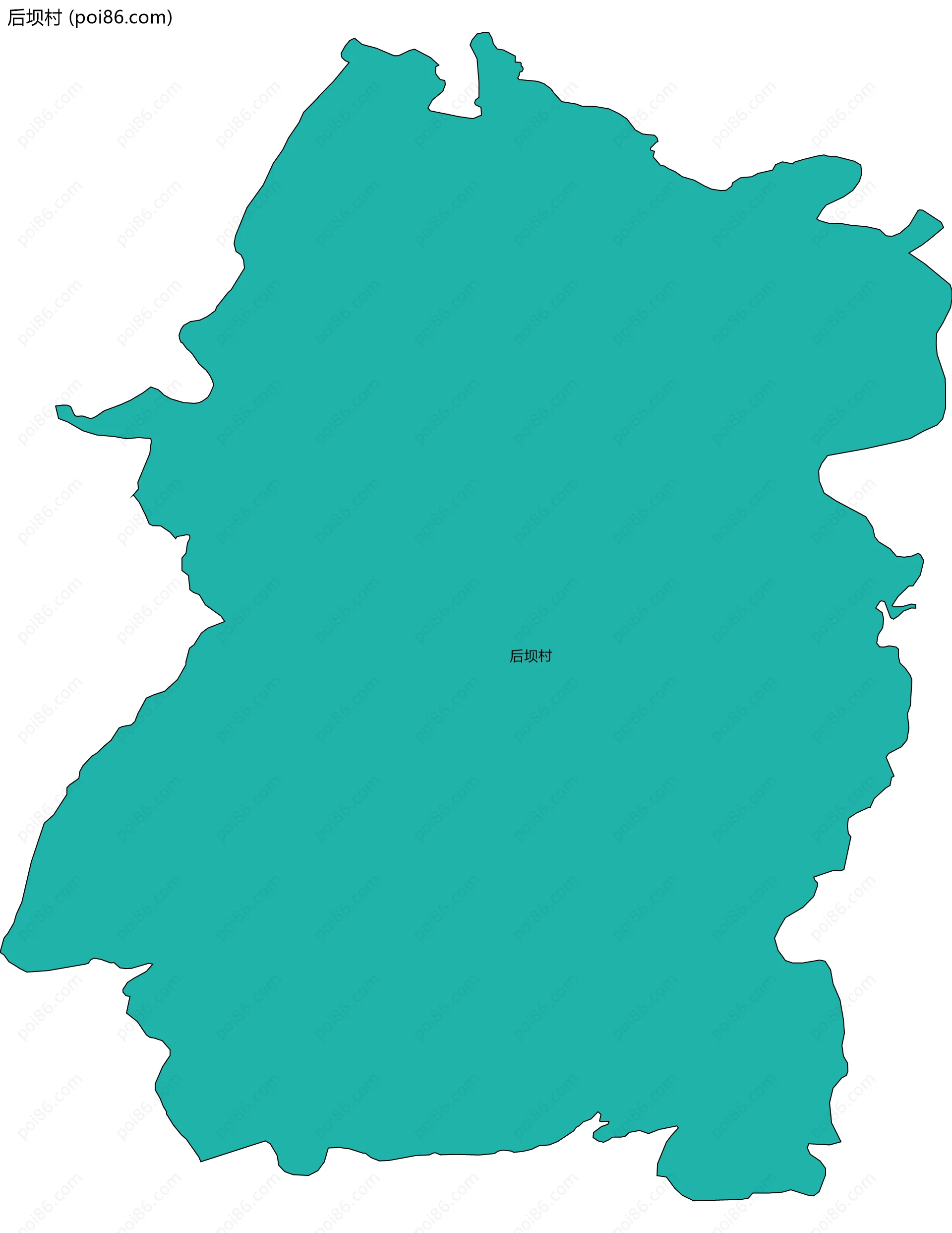 后坝村边界地图