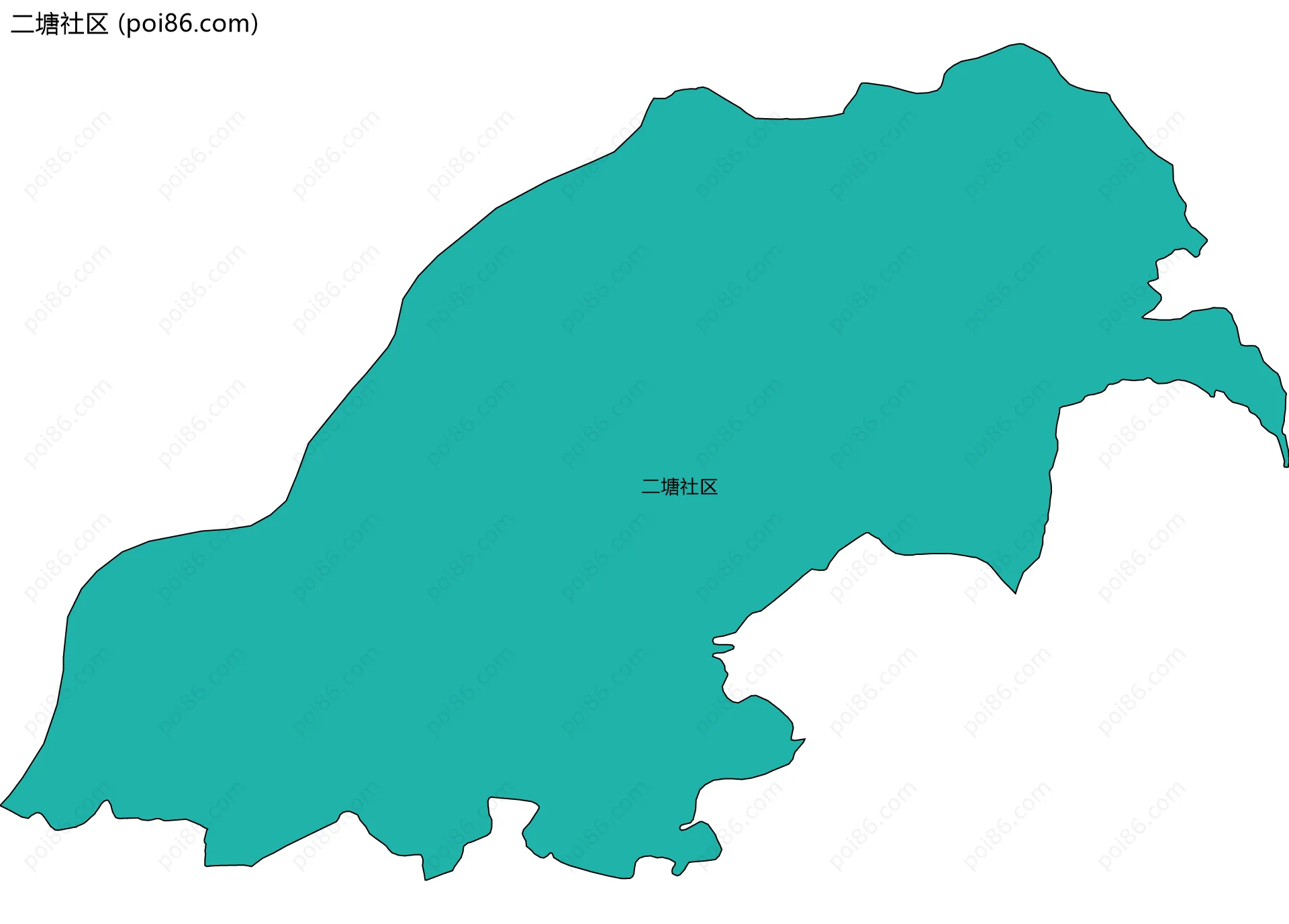 二塘社区边界地图