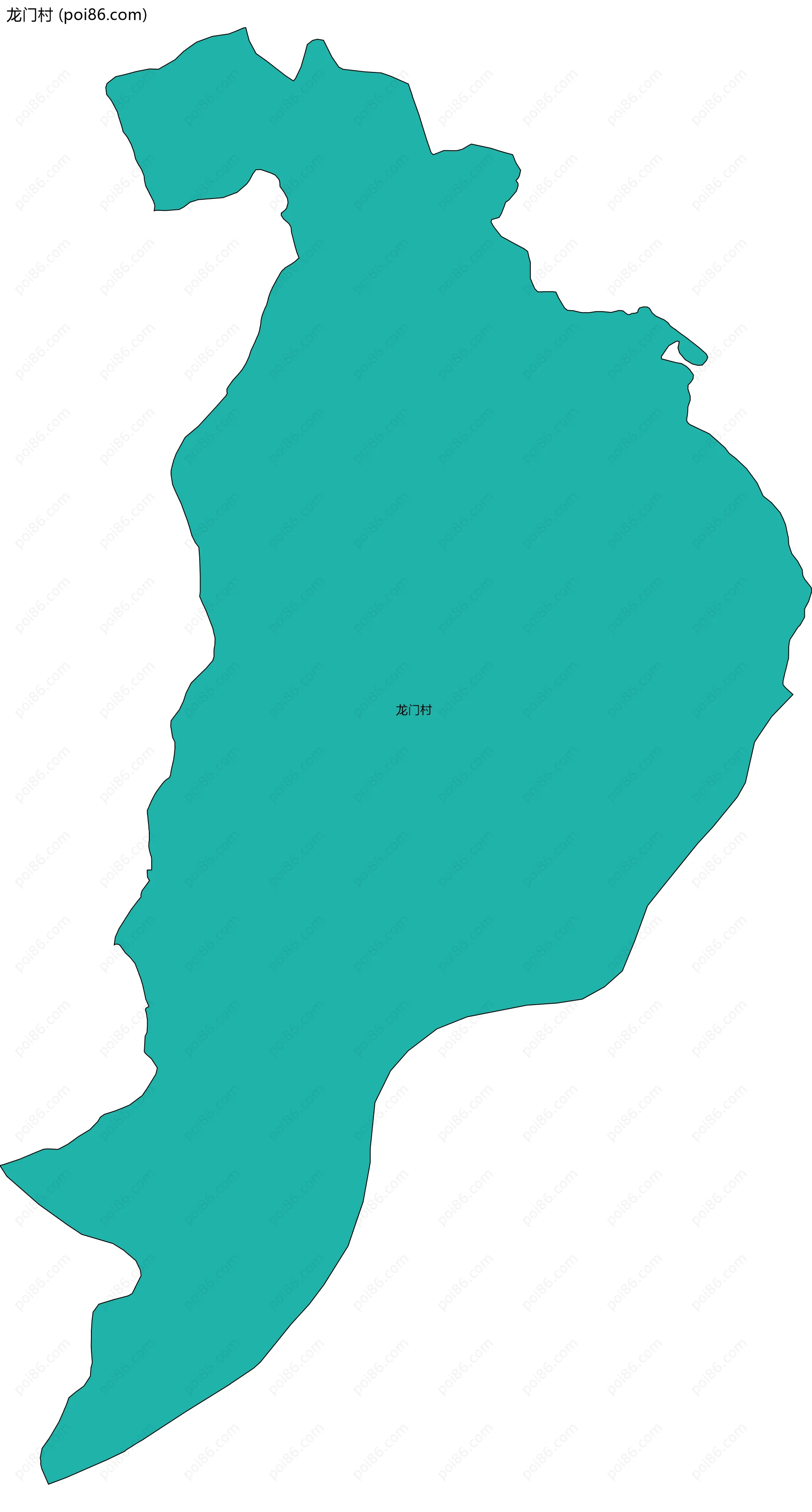 龙门村边界地图