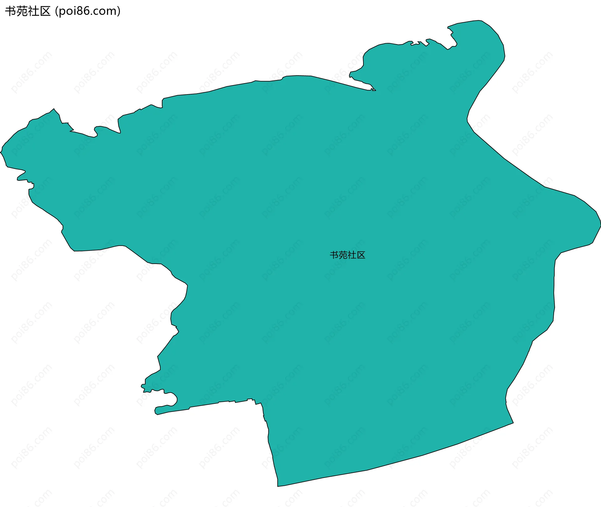 书苑社区边界地图