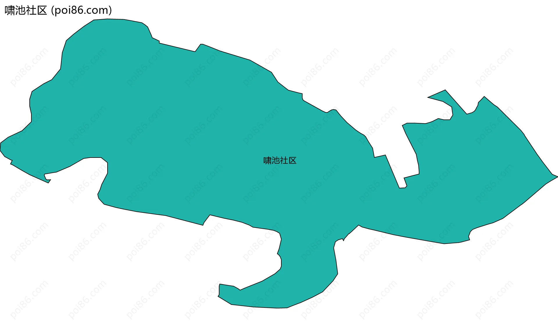 啸池社区边界地图