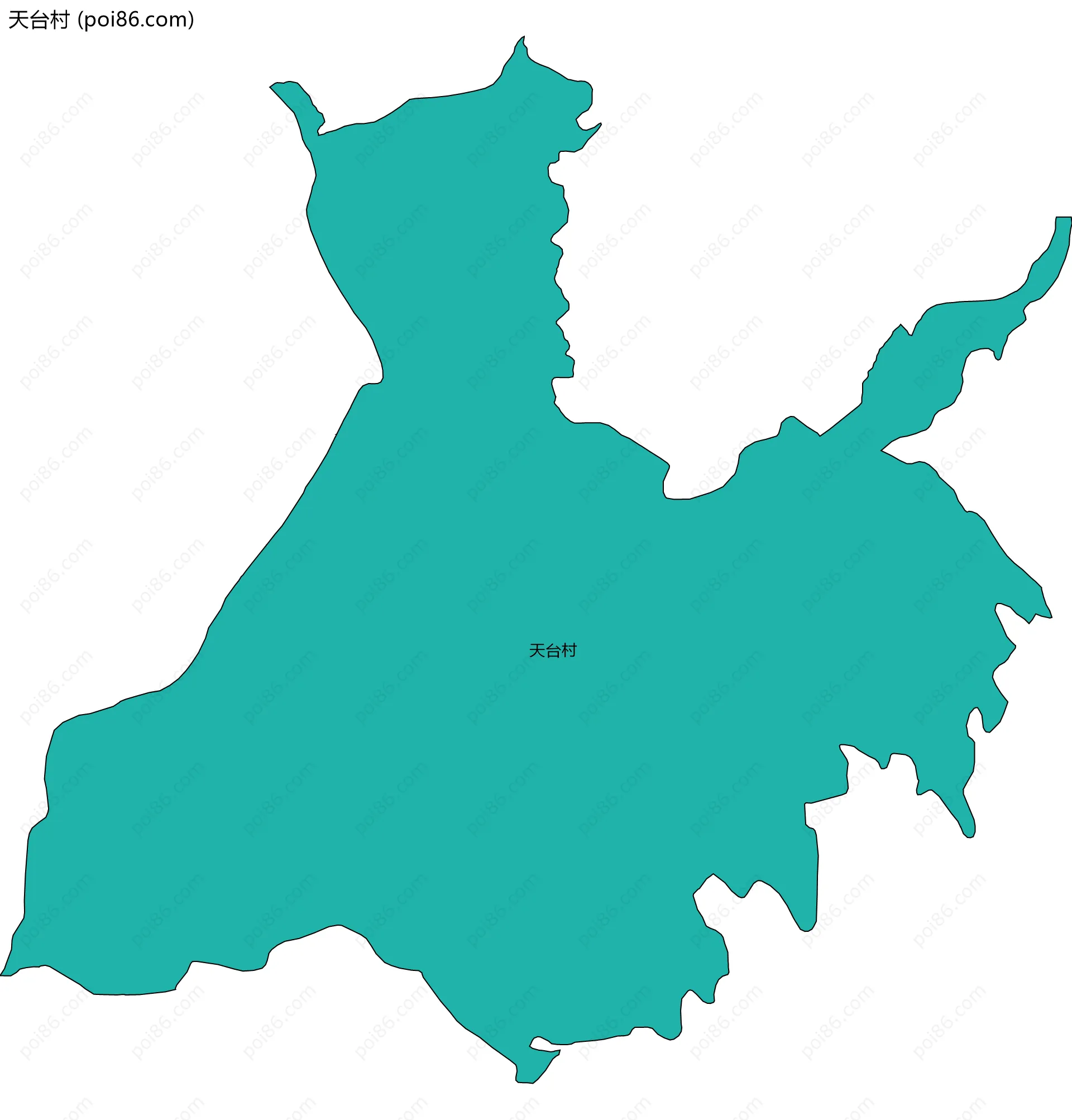 天台村边界地图