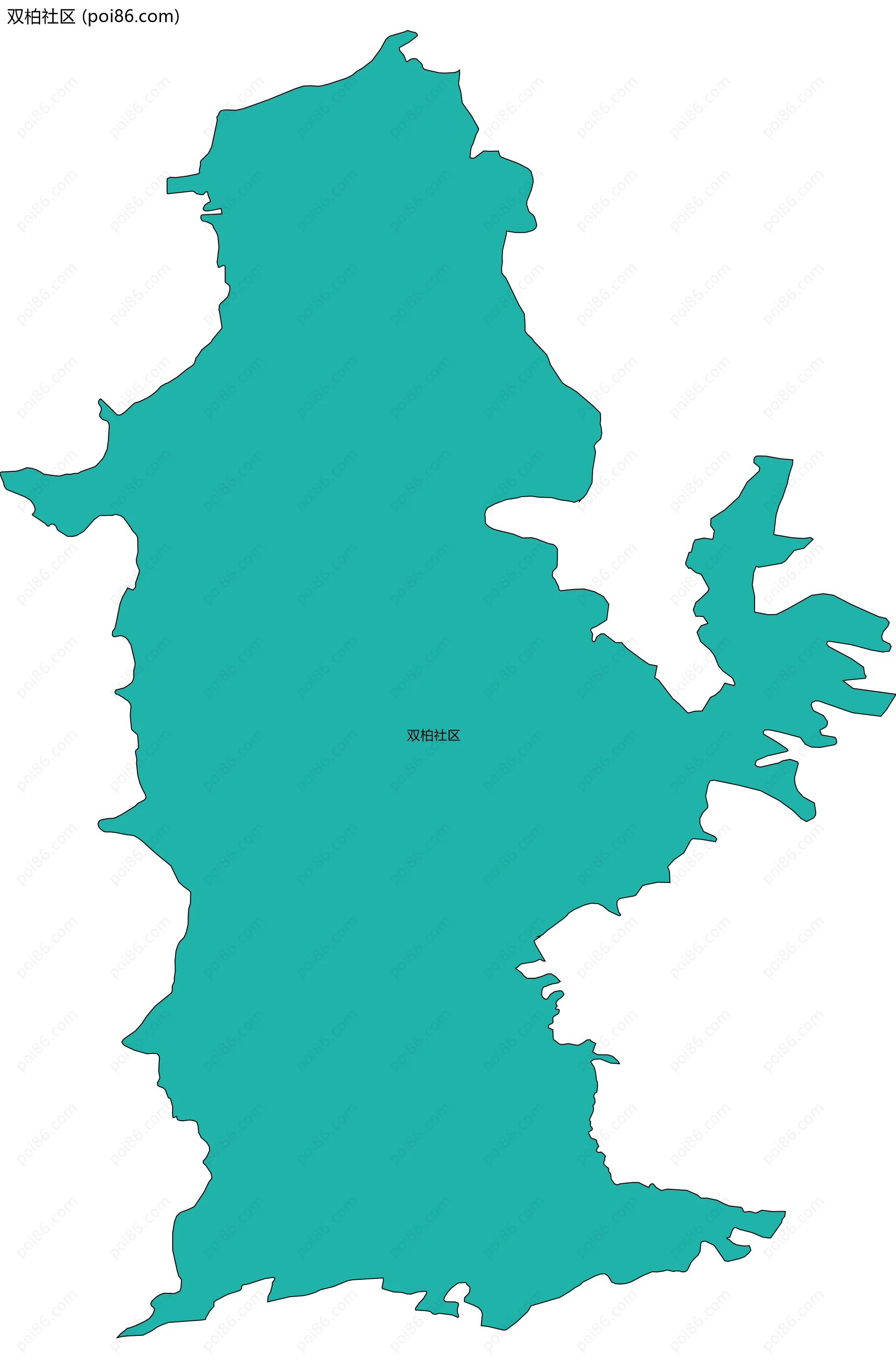 双柏社区边界地图