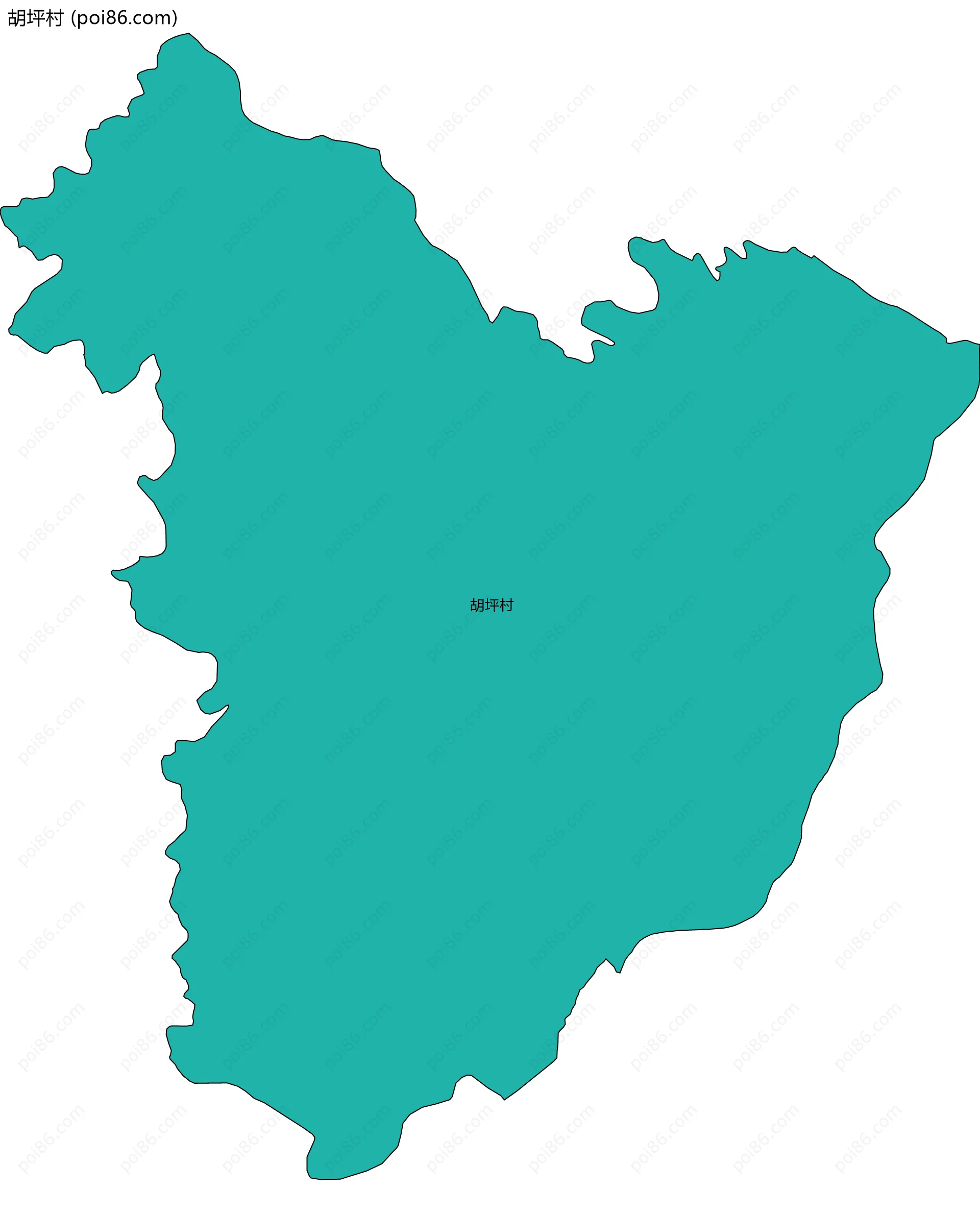 胡坪村边界地图