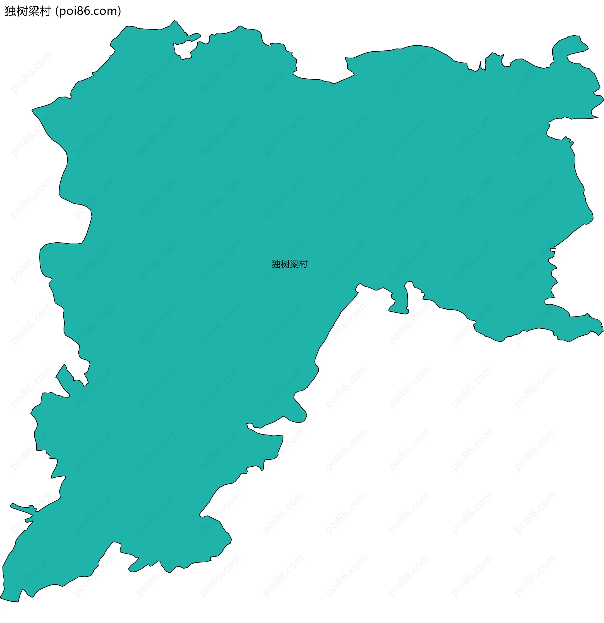 独树梁村边界地图