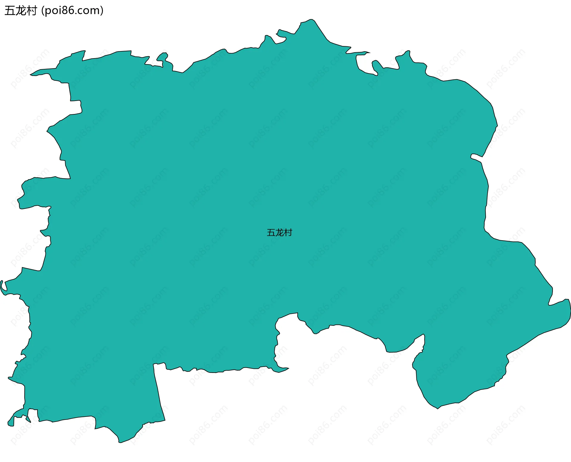 五龙村边界地图