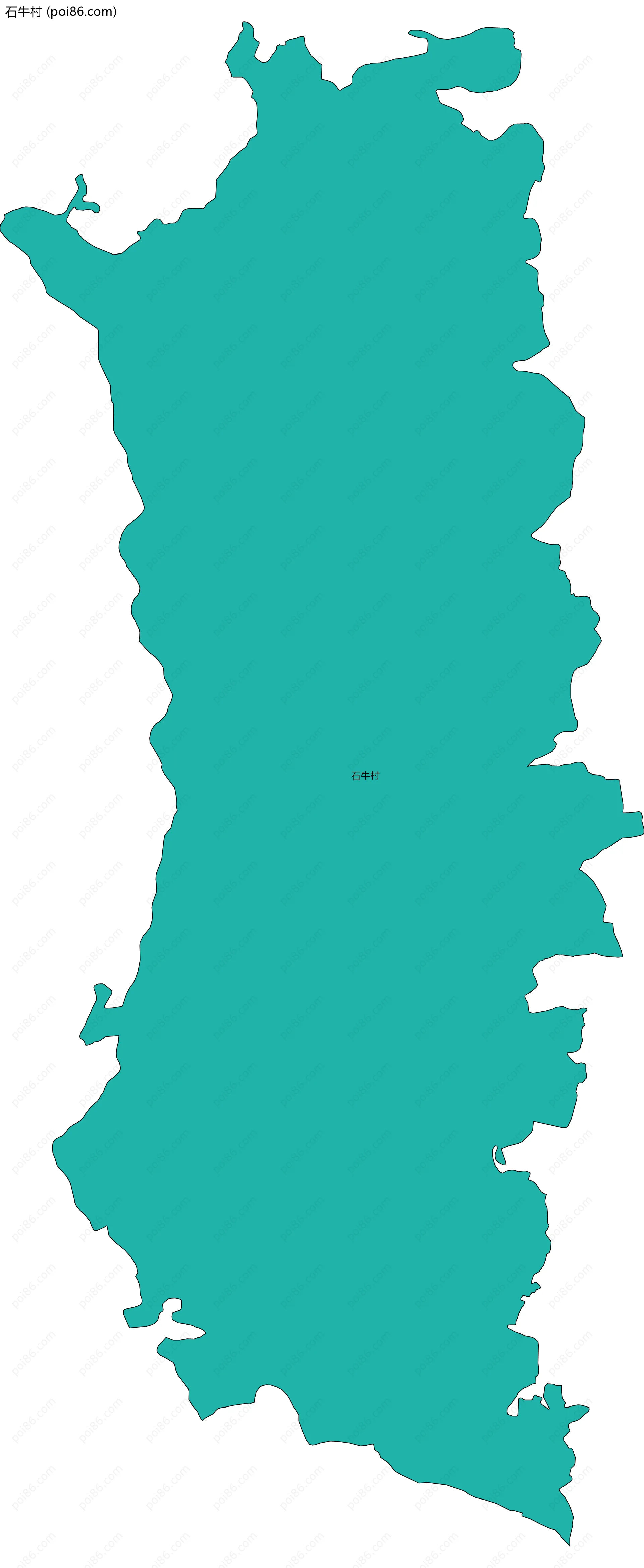 石牛村边界地图