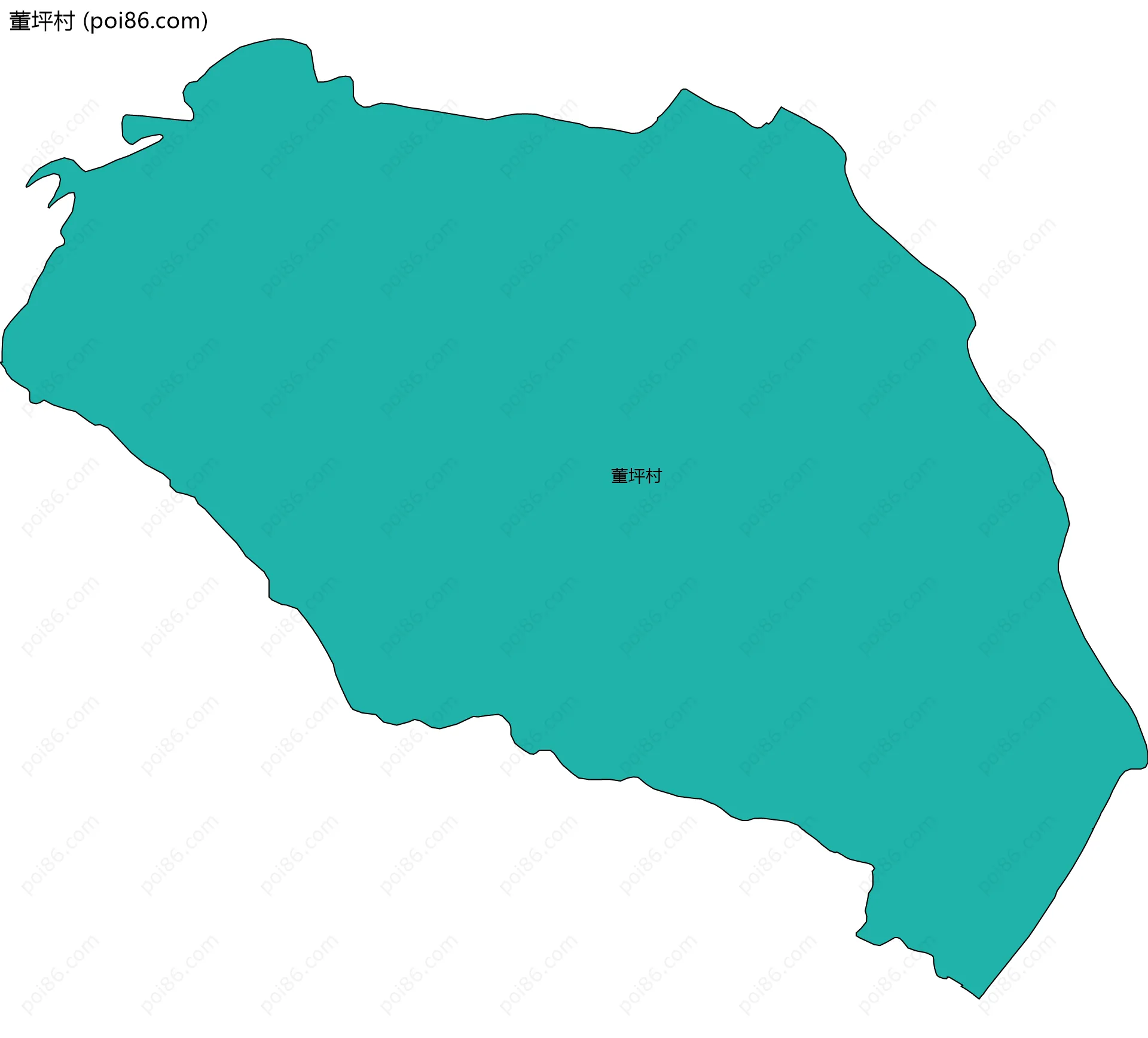 董坪村边界地图