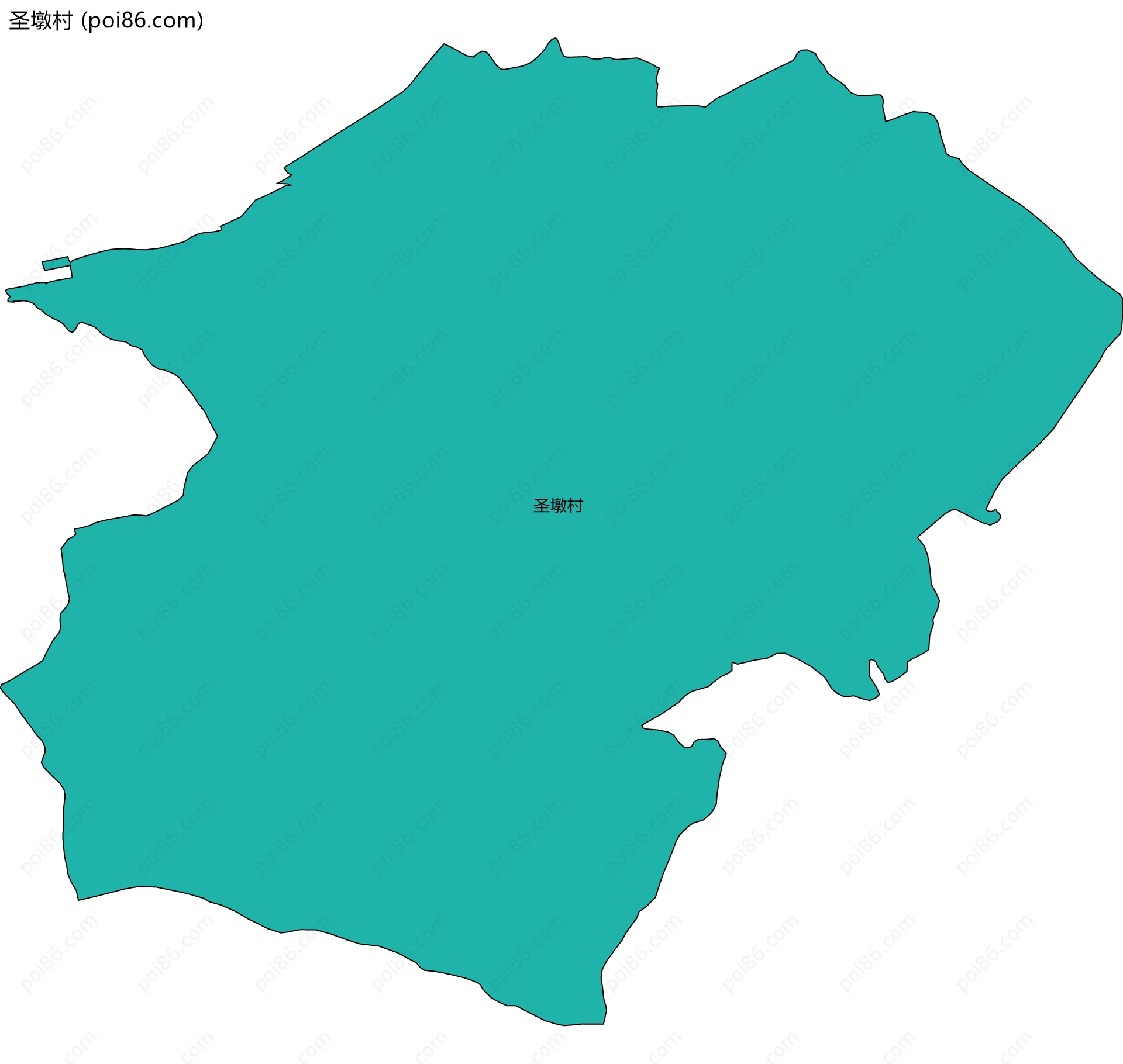 圣墩村边界地图