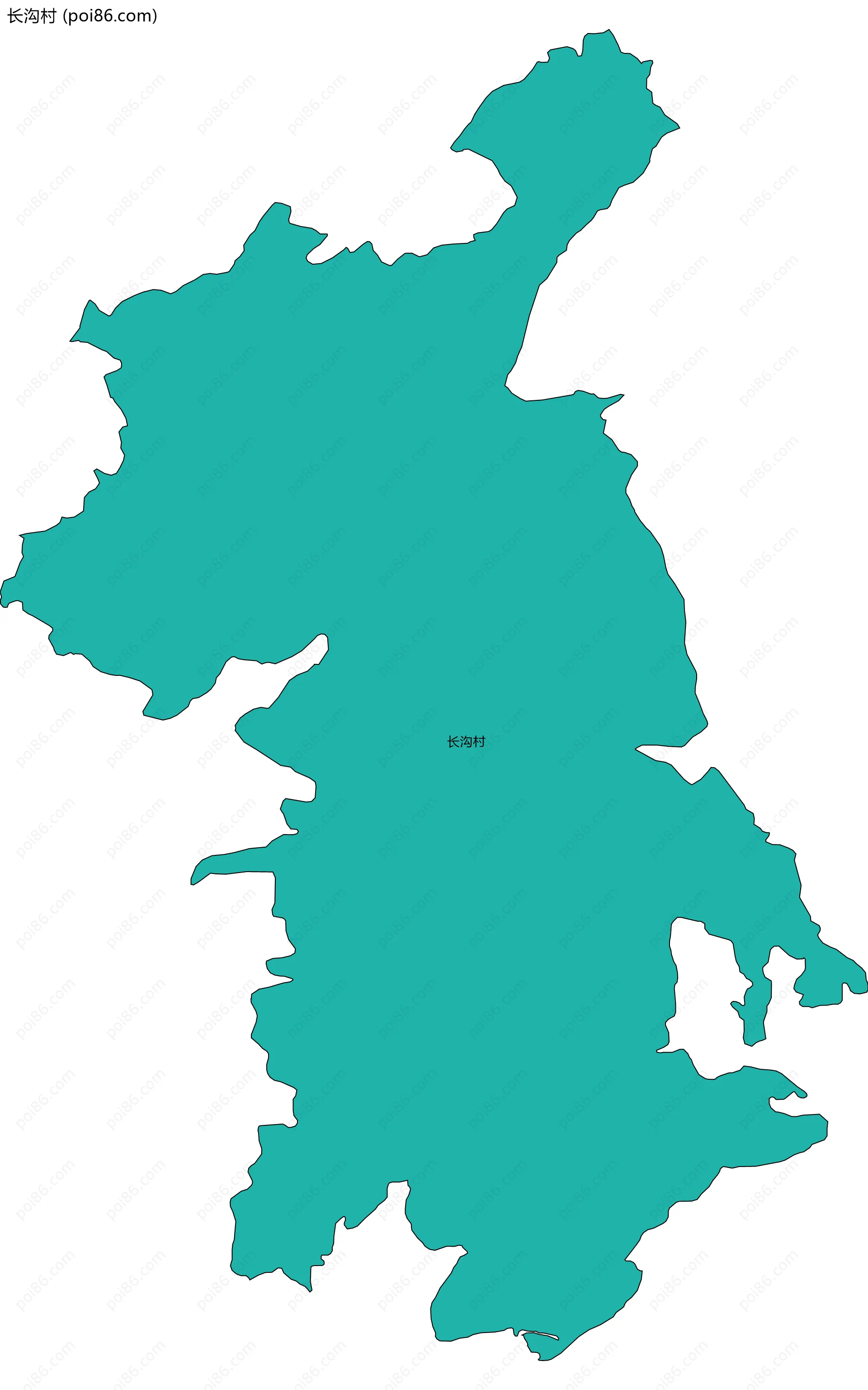 长沟村边界地图