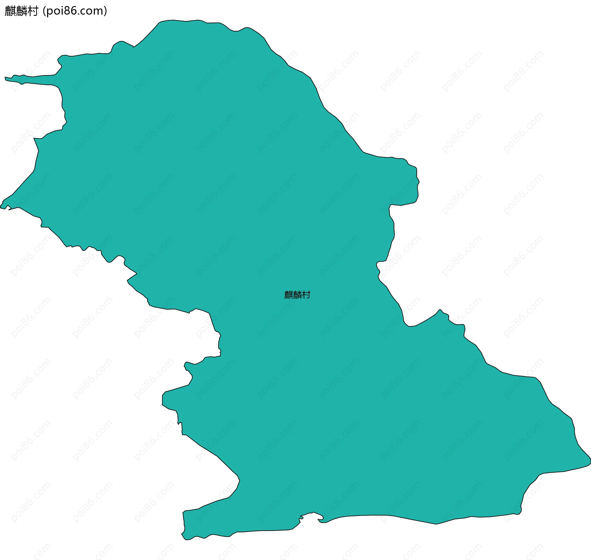 麒麟村边界地图