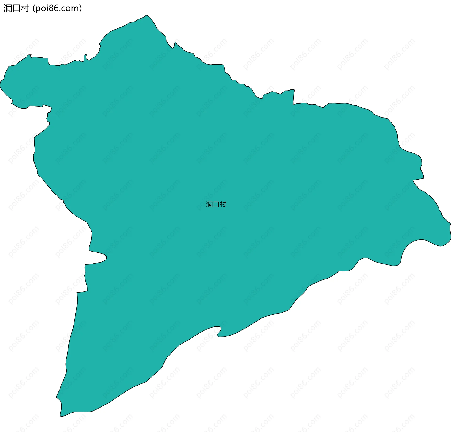 洞口村边界地图