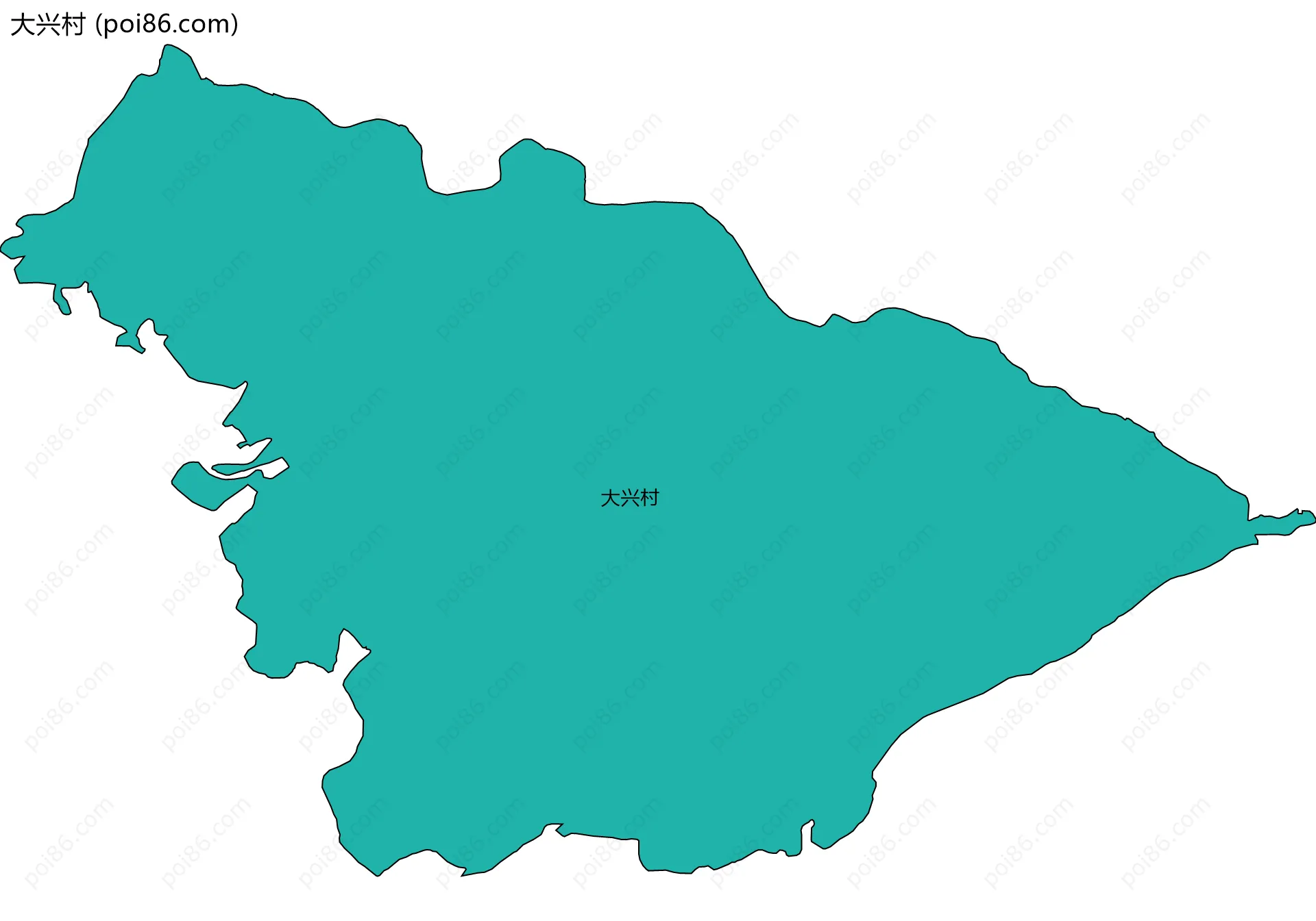 大兴村边界地图