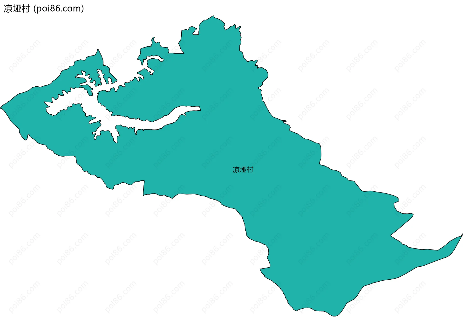 凉垭村边界地图