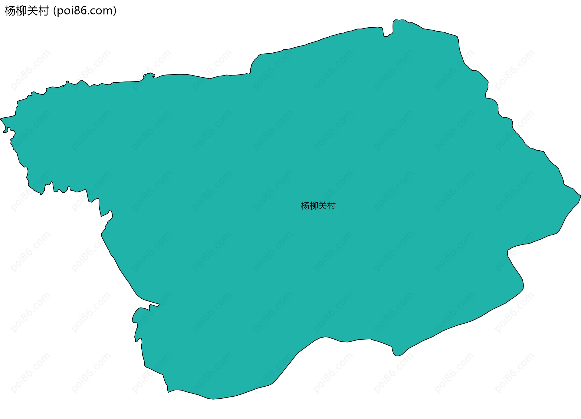 杨柳关村边界地图