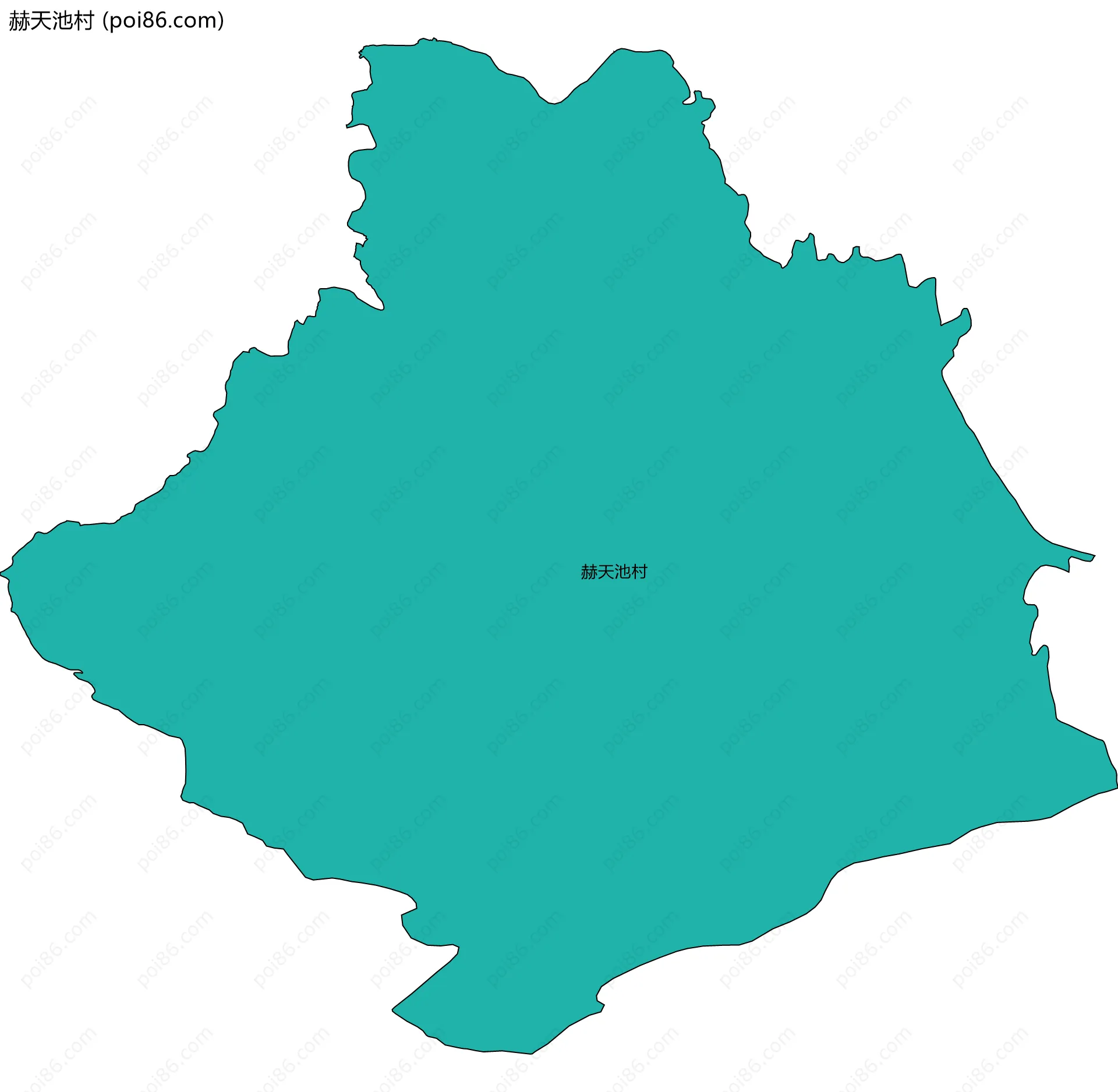 赫天池村边界地图