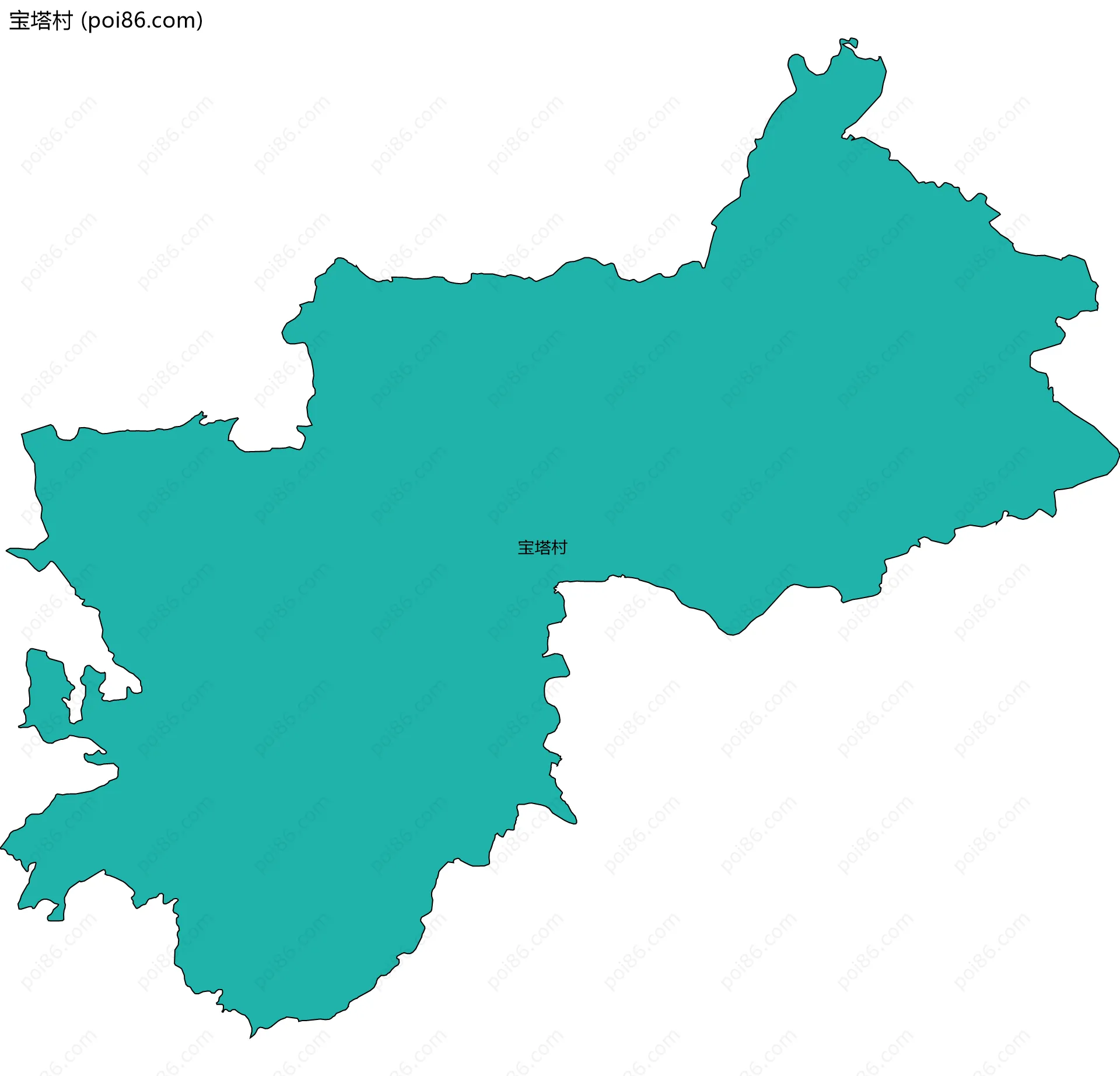 宝塔村边界地图