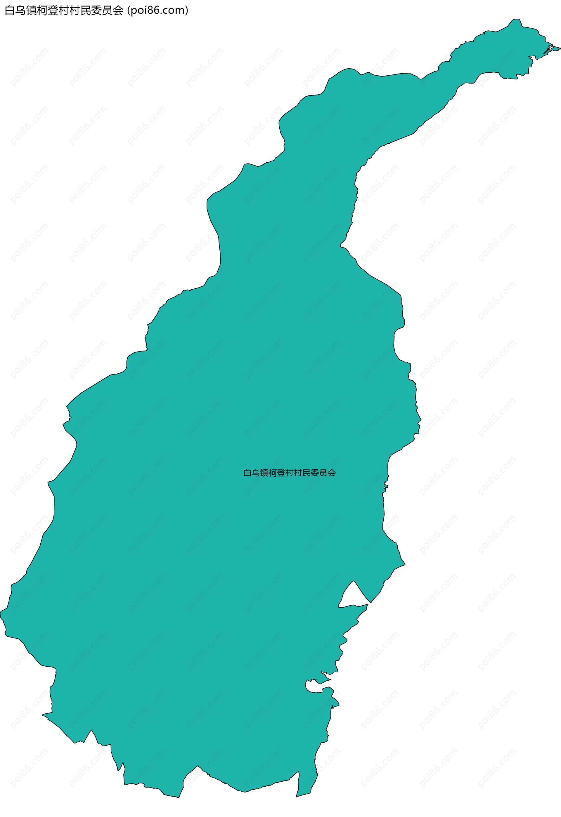 白乌镇柯登村村民委员会边界地图