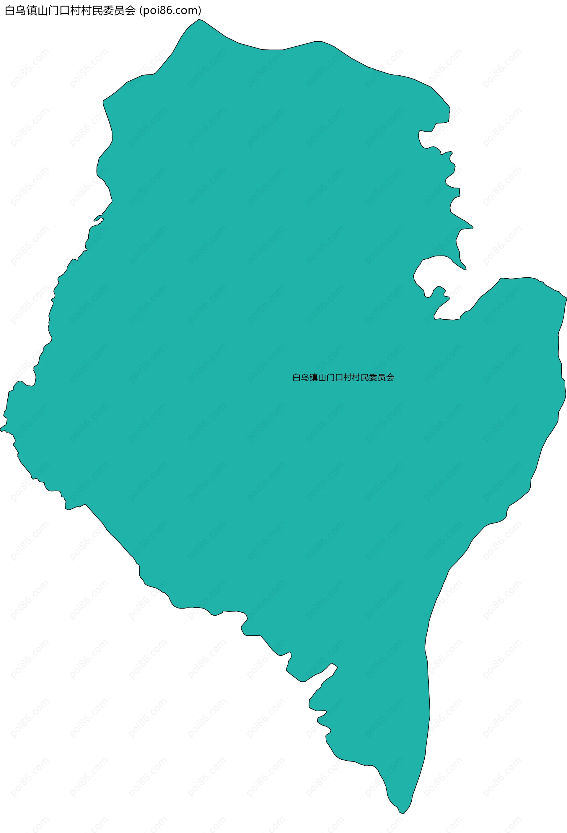 白乌镇山门口村村民委员会边界地图