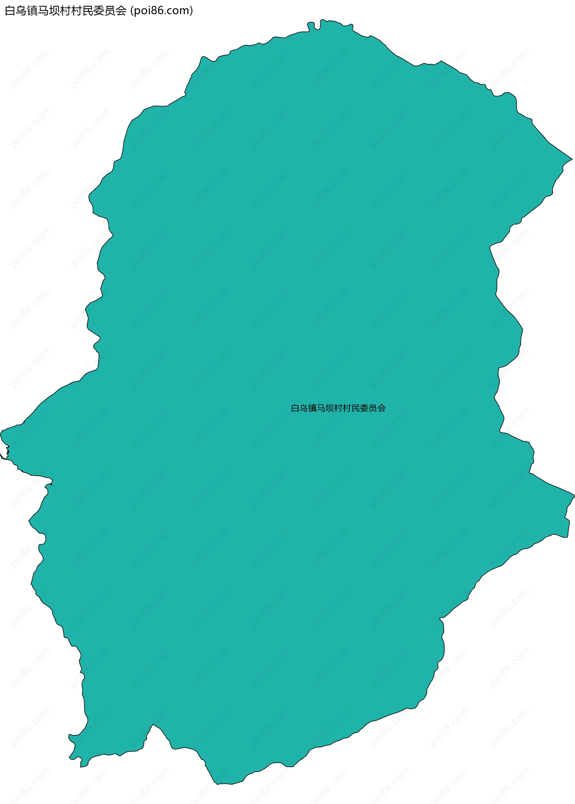 白乌镇马坝村村民委员会边界地图