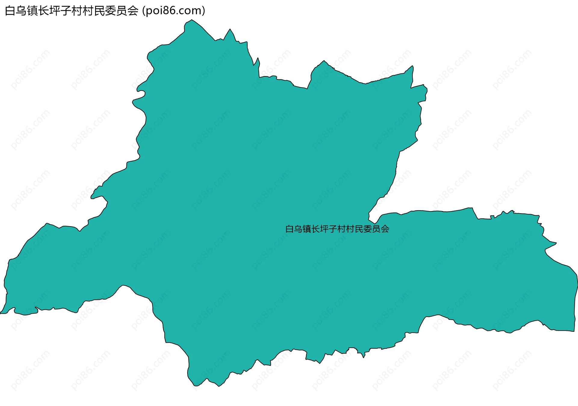 白乌镇长坪子村村民委员会边界地图