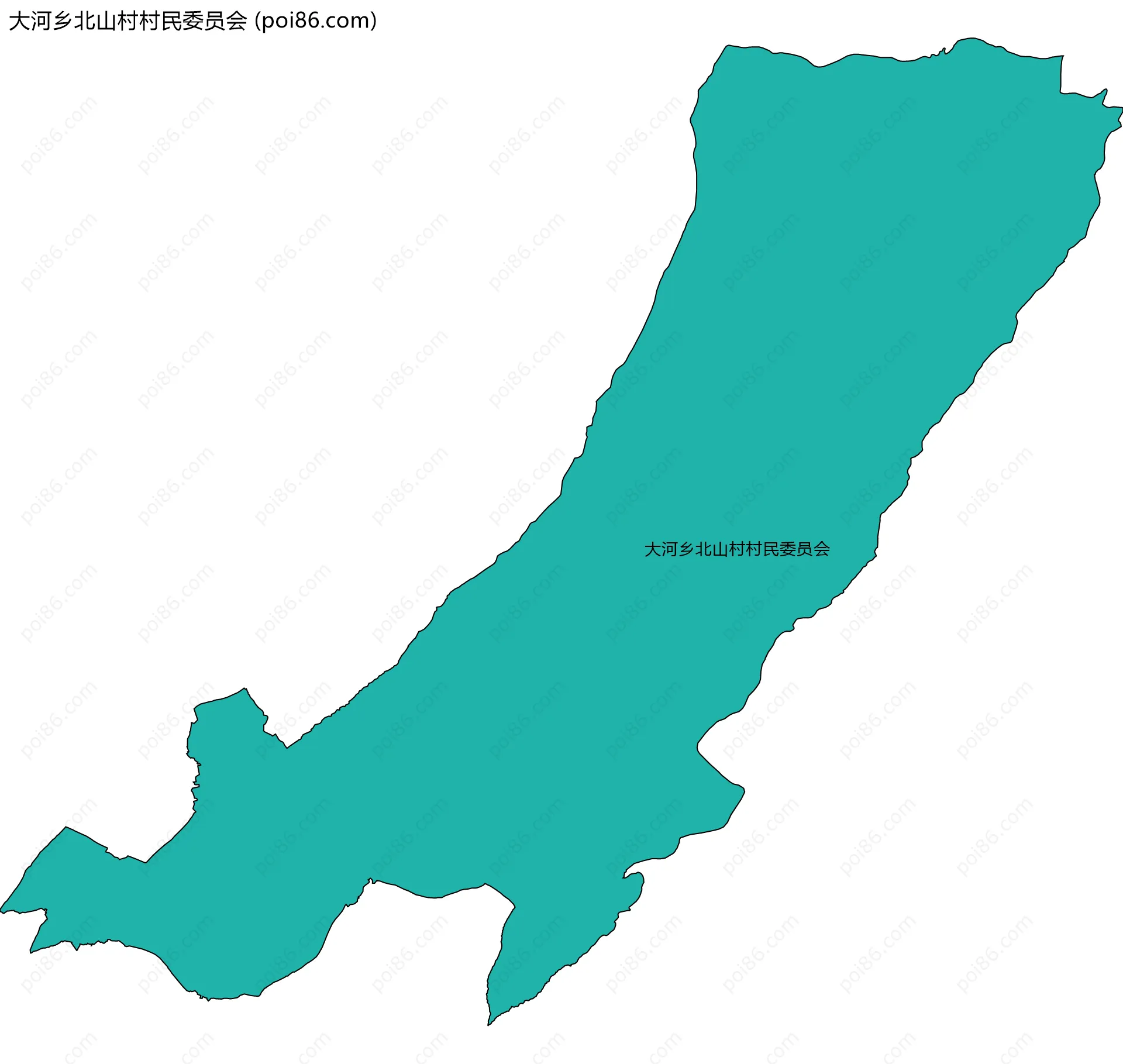 大河乡北山村村民委员会边界地图