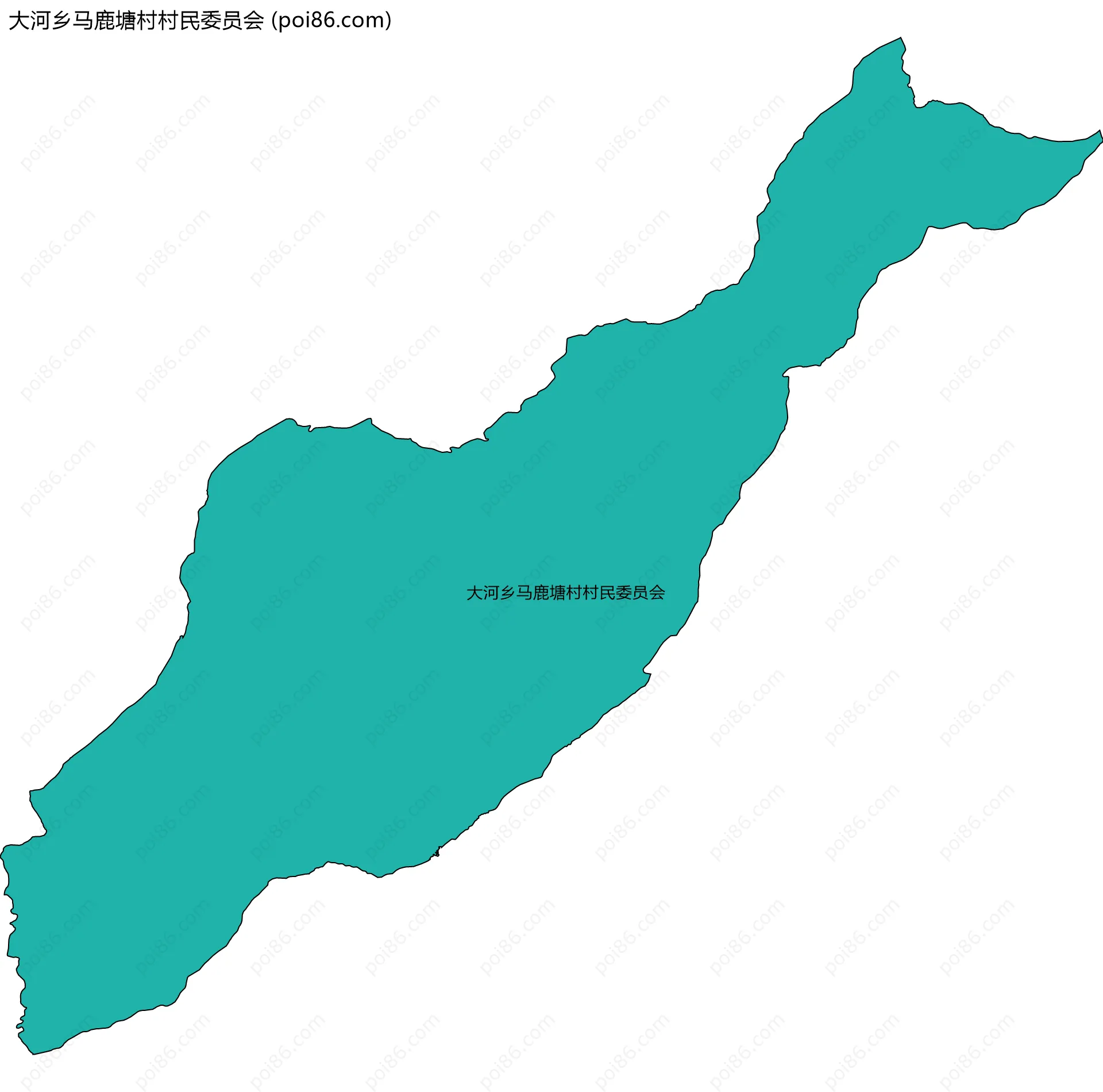 大河乡马鹿塘村村民委员会边界地图