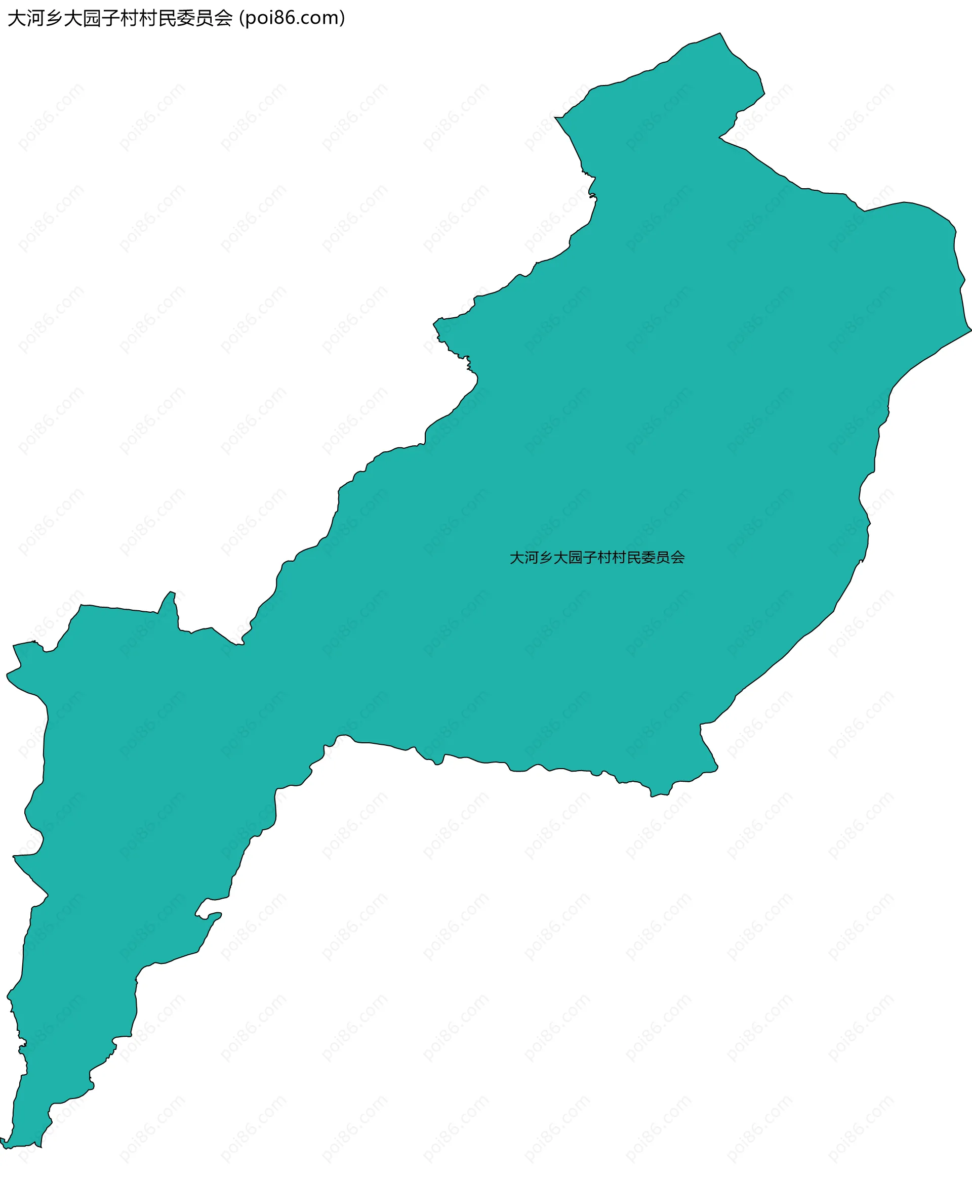 大河乡大园子村村民委员会边界地图
