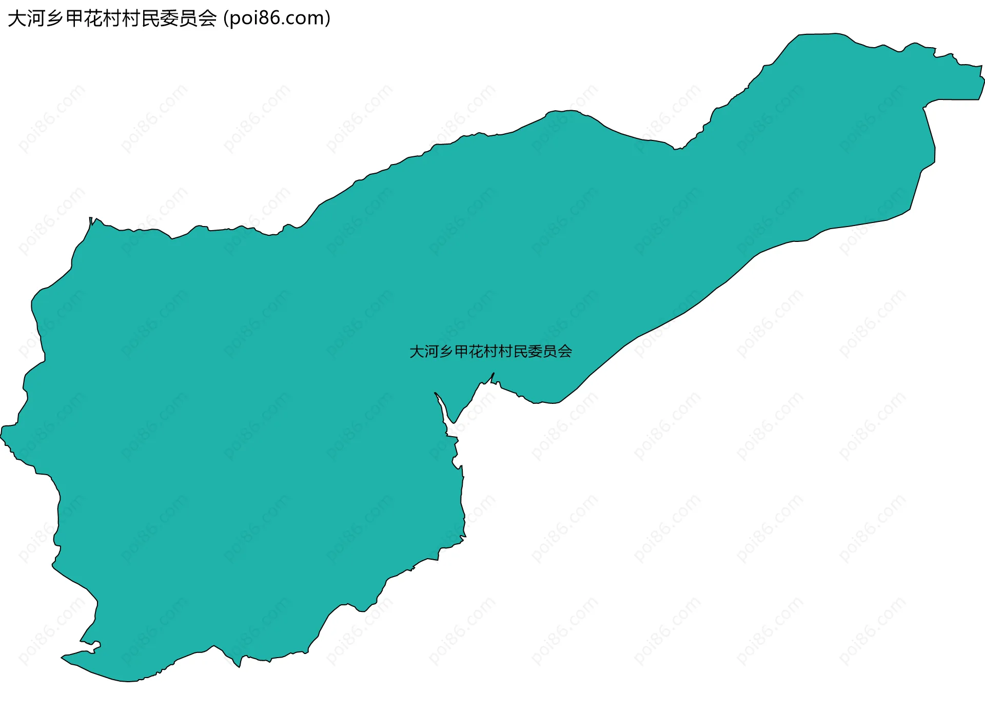 大河乡甲花村村民委员会边界地图