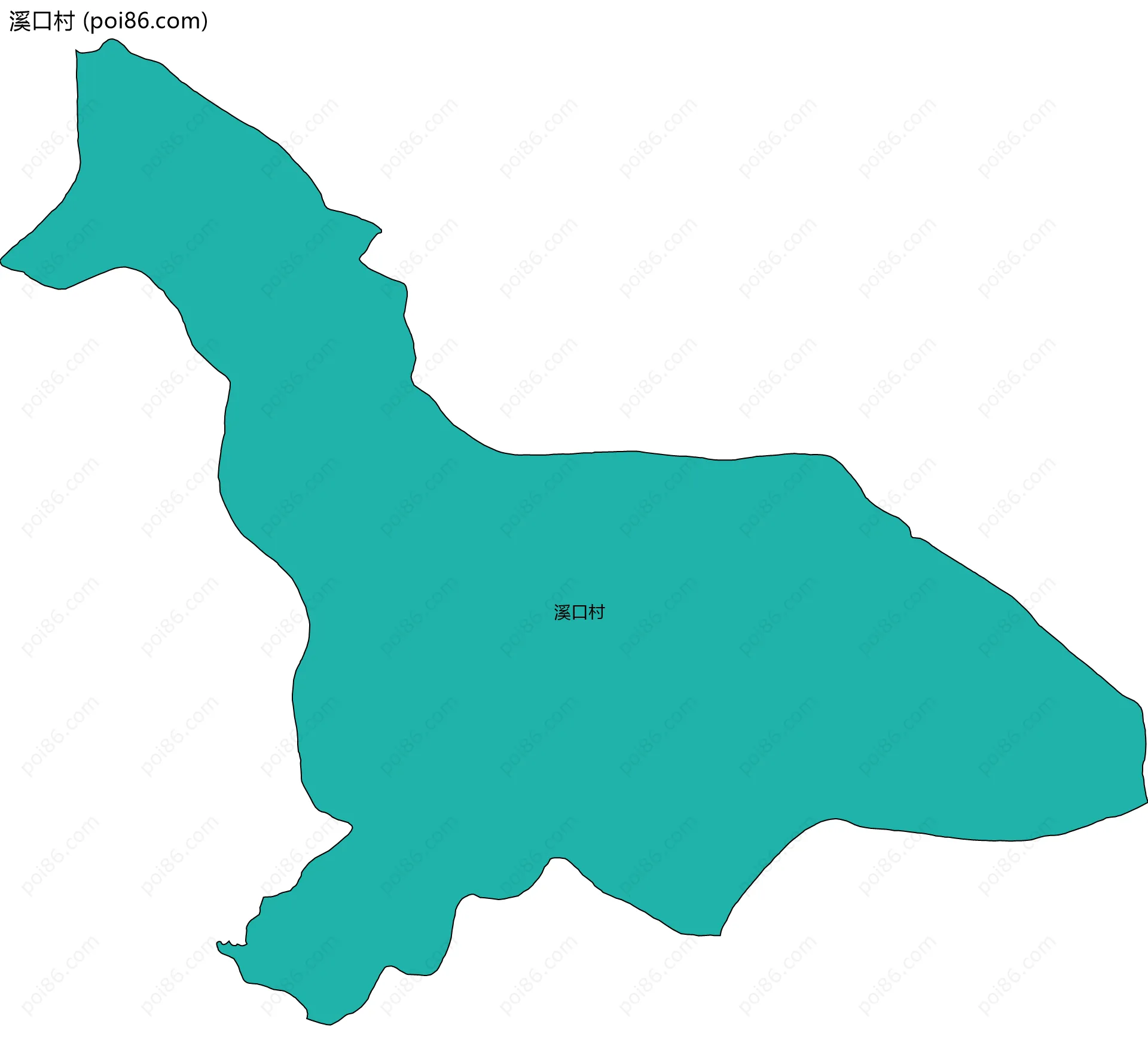 溪口村边界地图