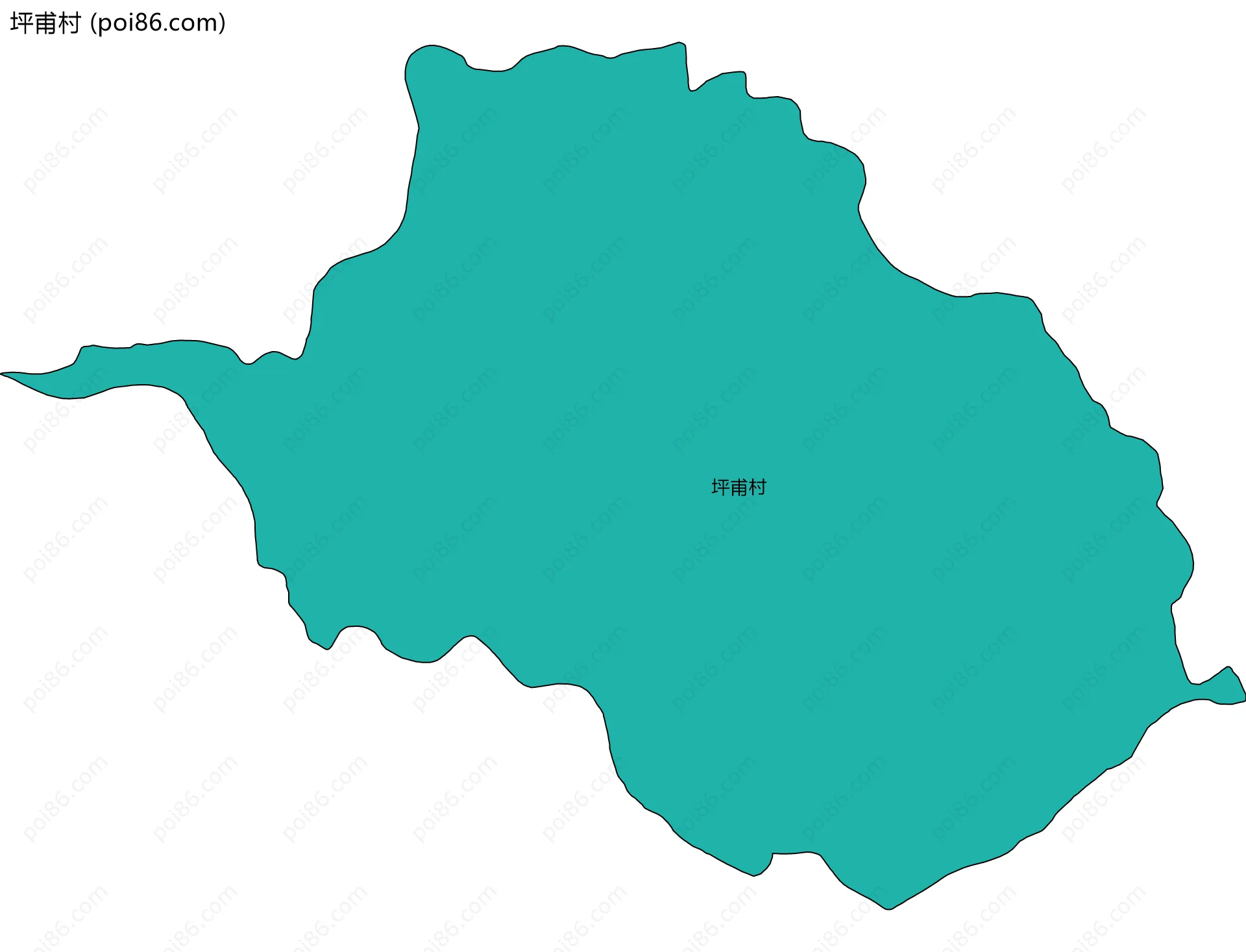 坪甫村边界地图