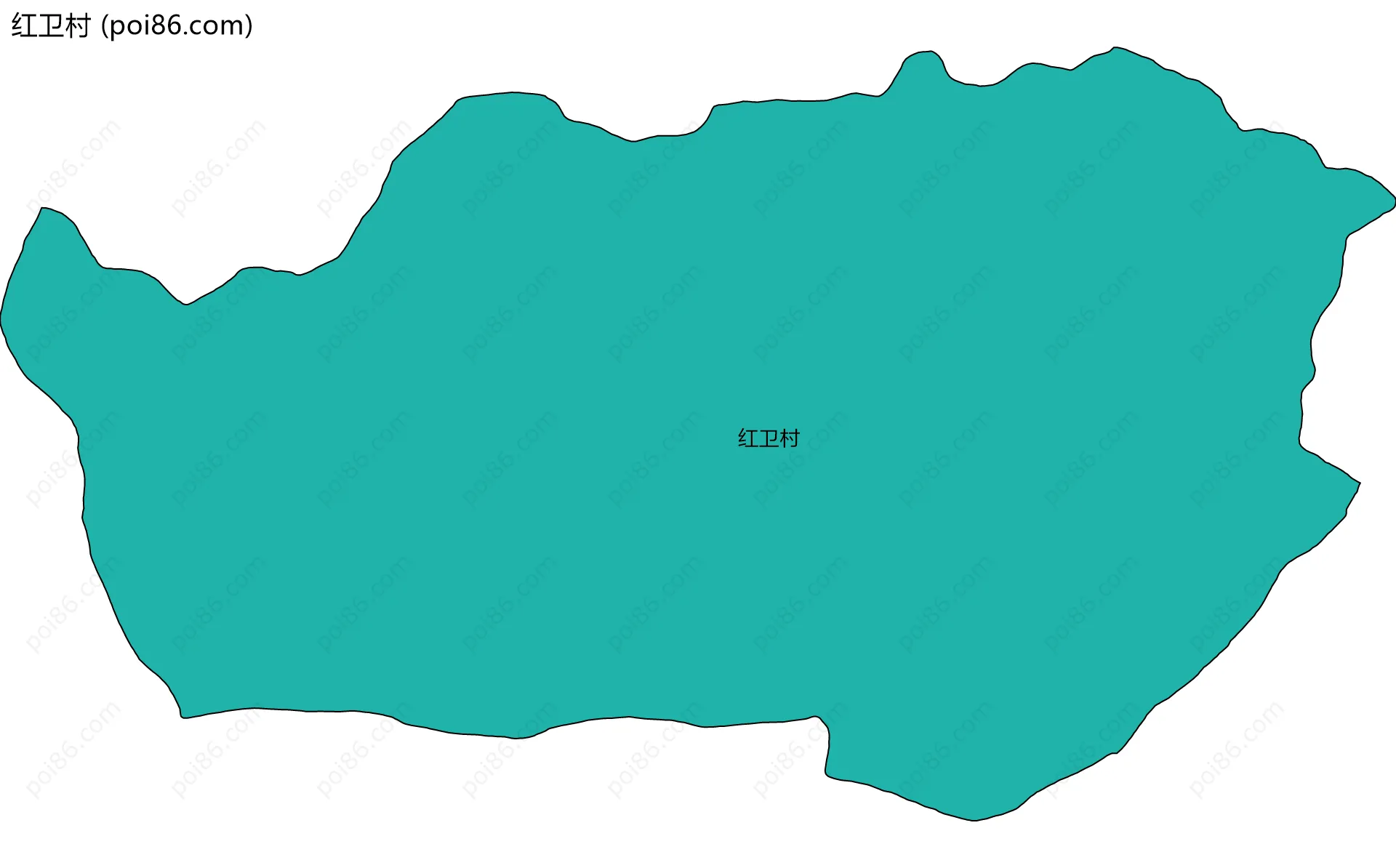 红卫村边界地图