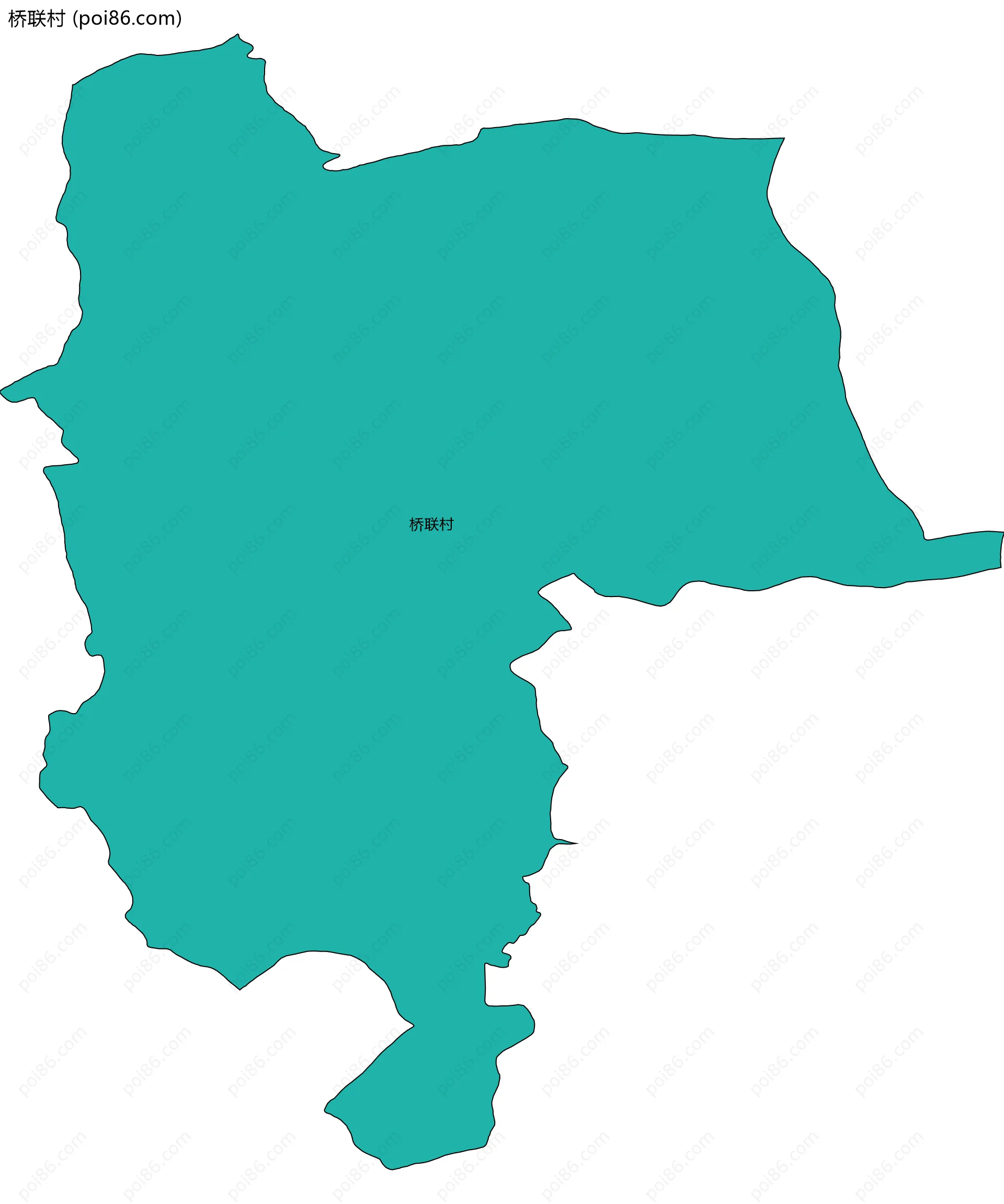 桥联村边界地图