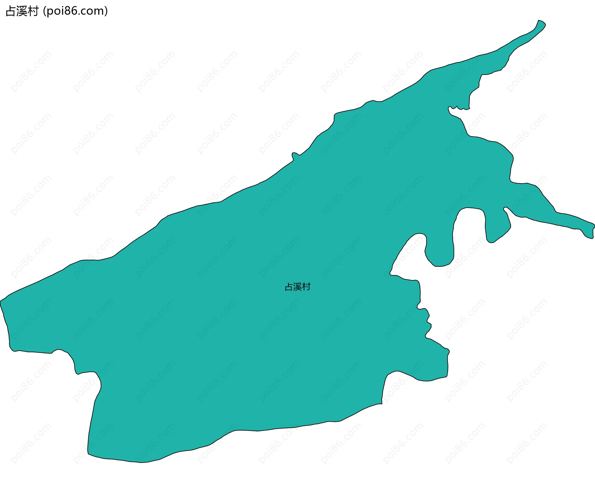 占溪村边界地图