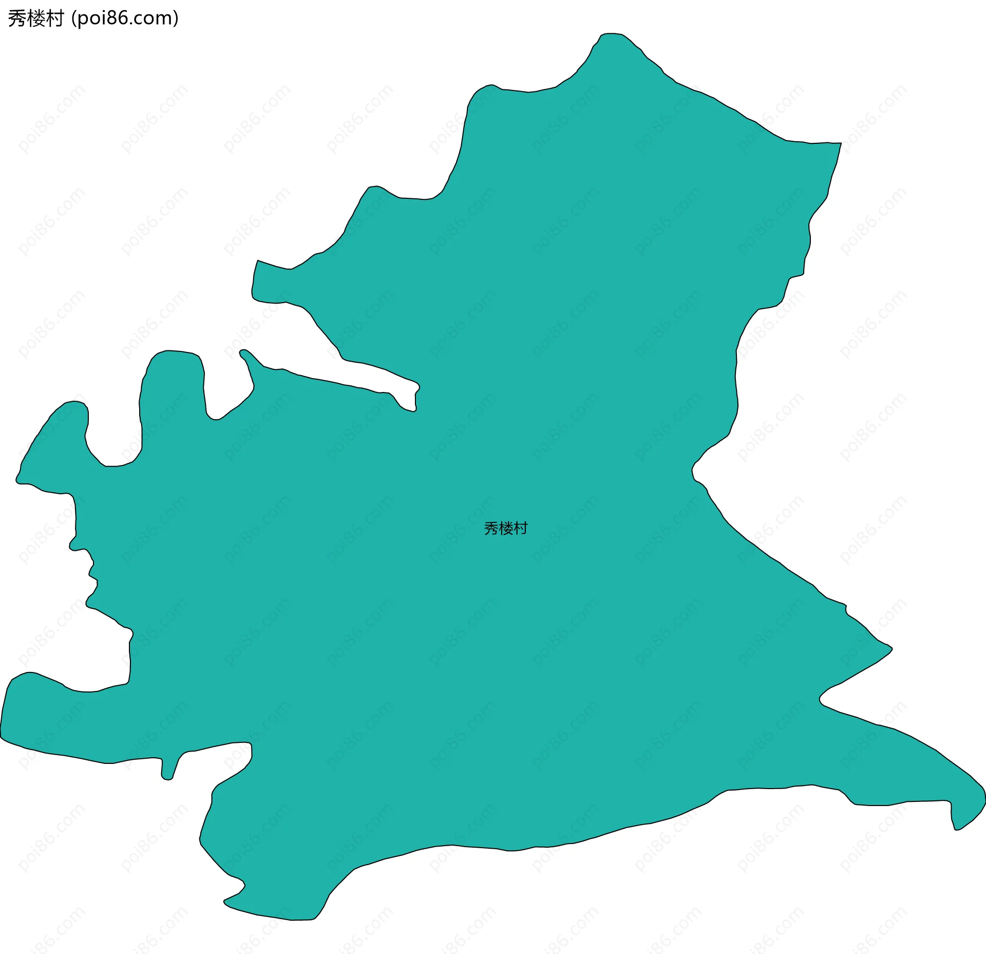 秀楼村边界地图