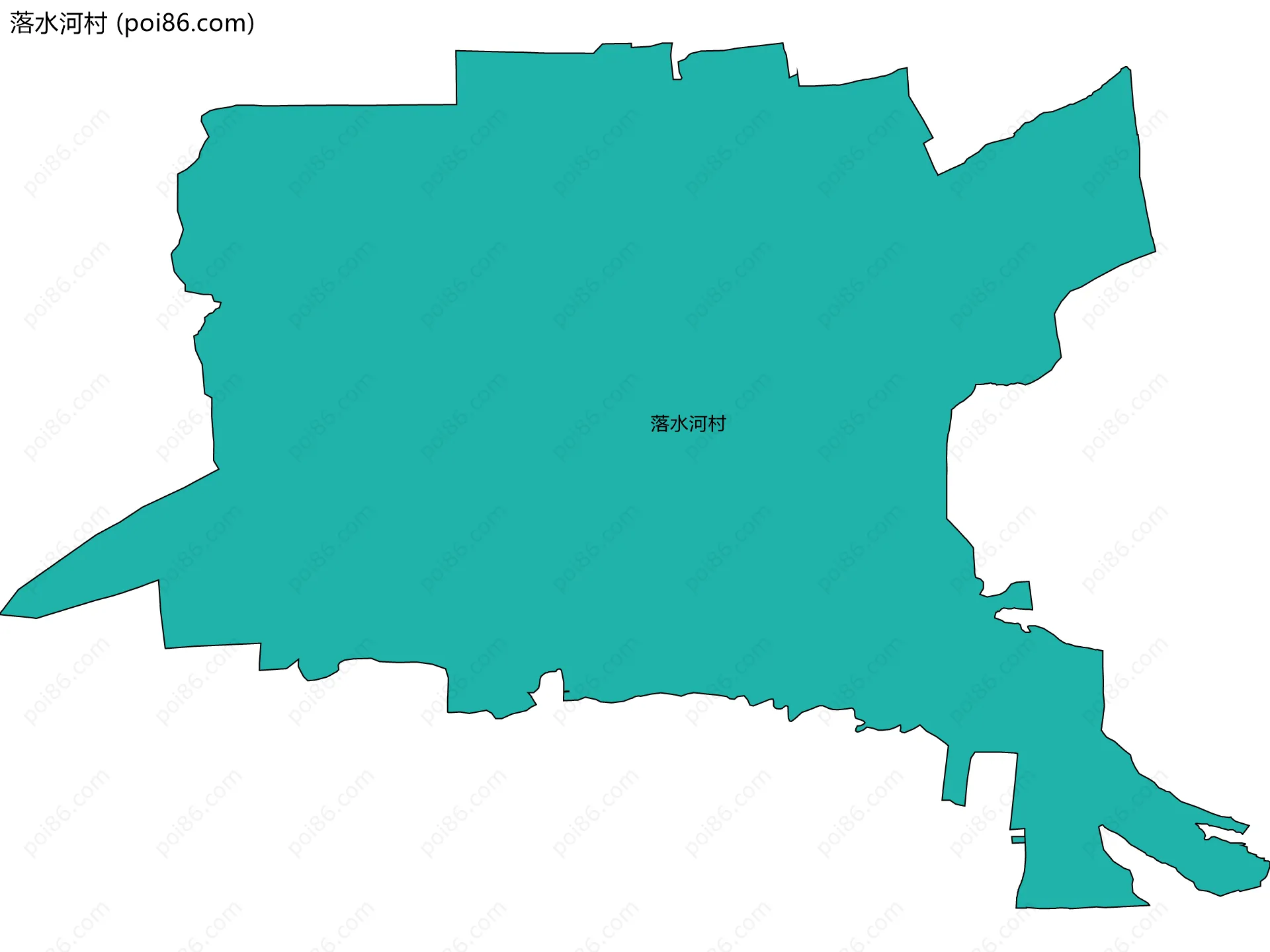 落水河村边界地图