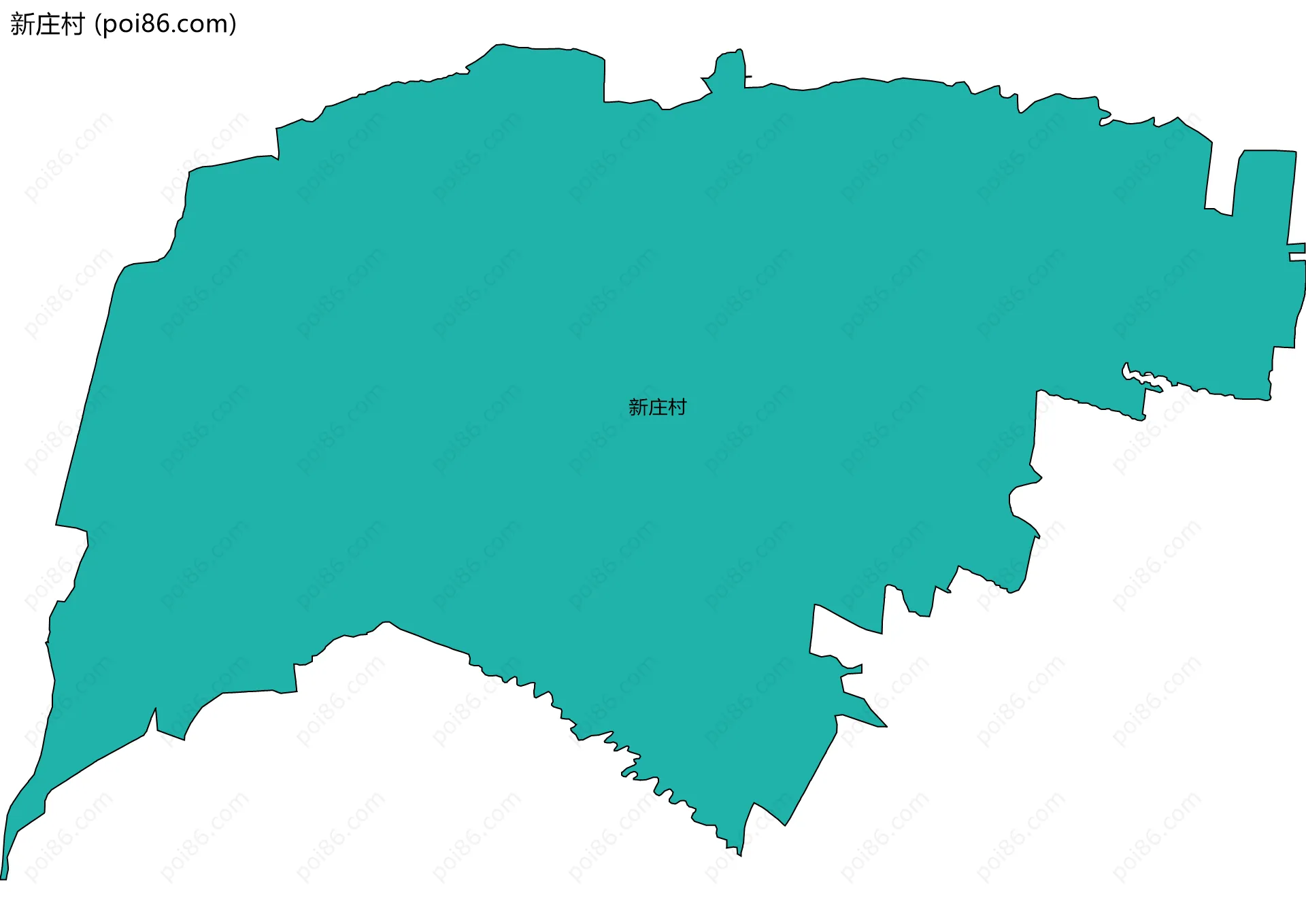 新庄村边界地图