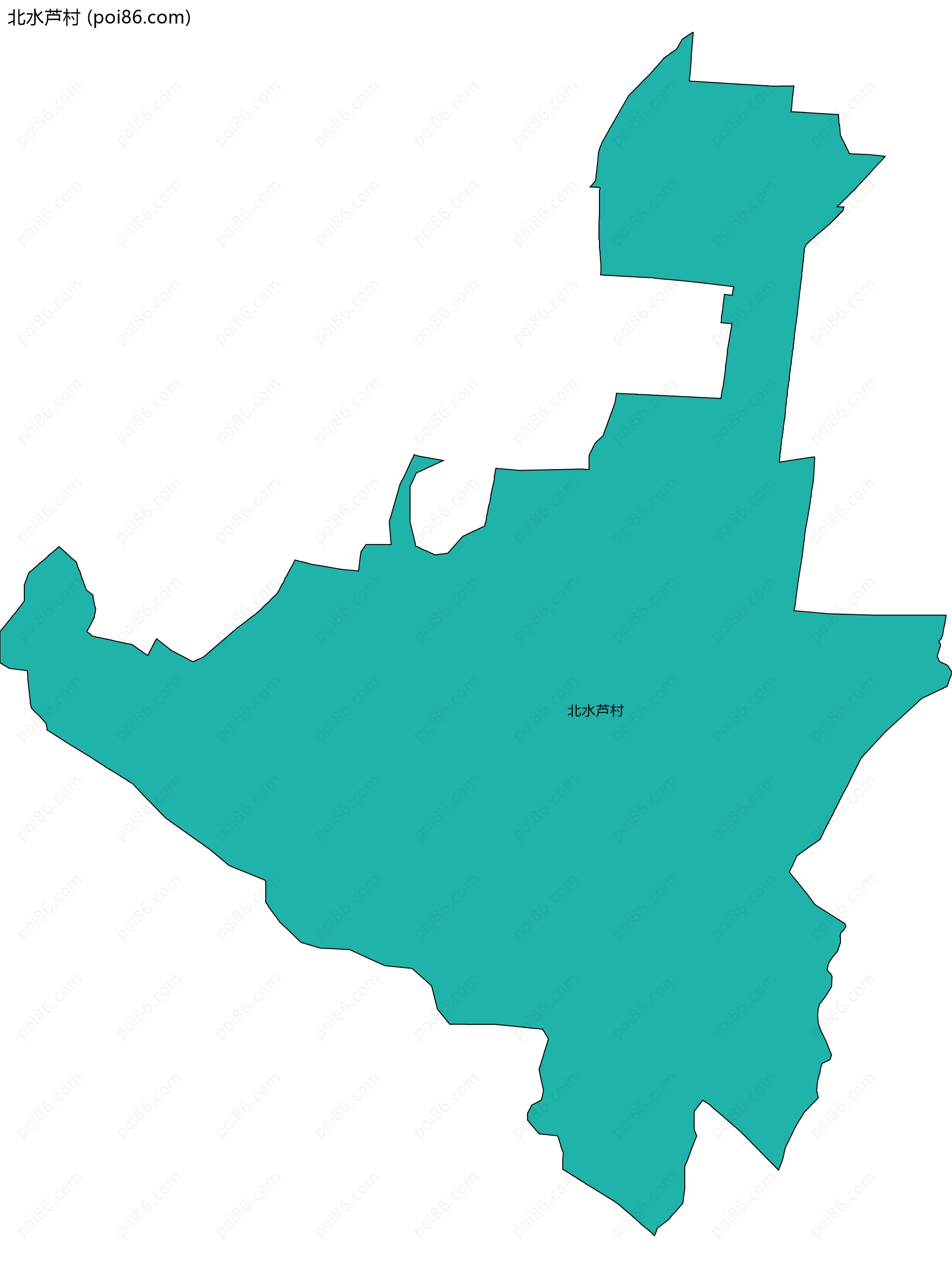 北水芦村边界地图